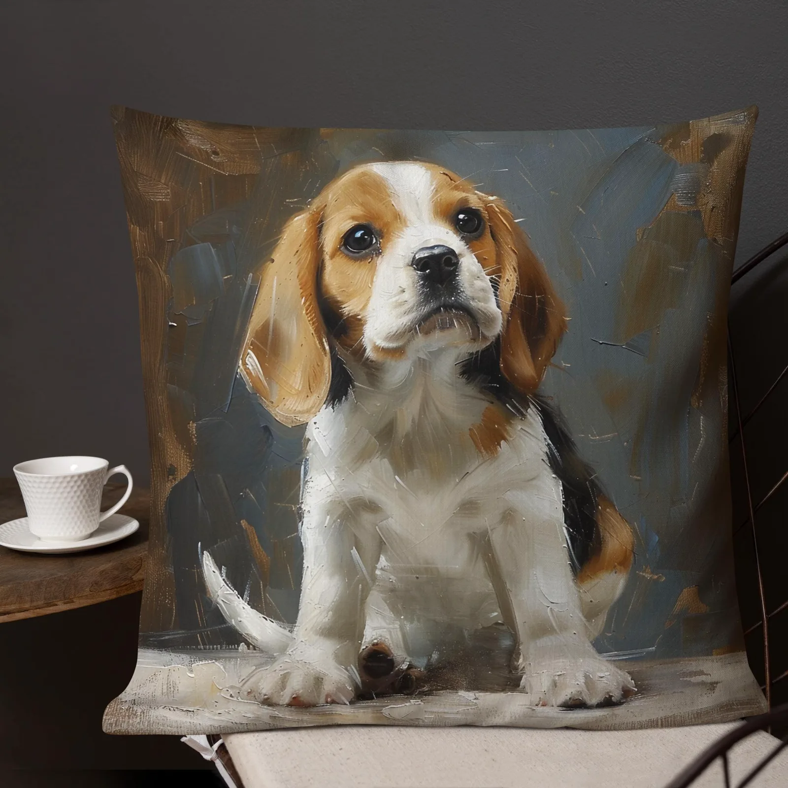 Adorable Beagle Puppy Throw Pillow: Cozy Dog Lover Home Decor, photo 3