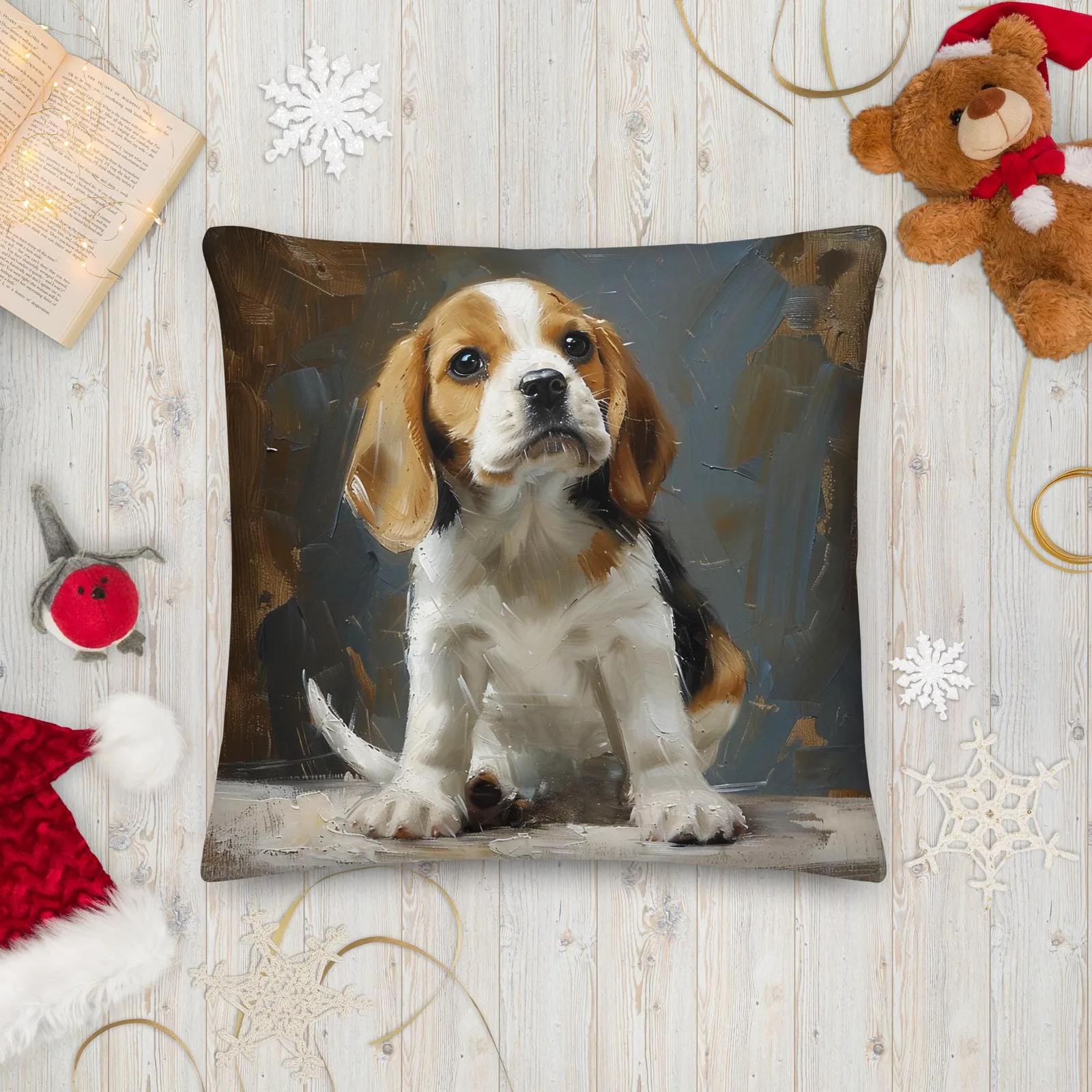 Adorable Beagle Puppy Throw Pillow: Cozy Dog Lover Home Decor, photo 8