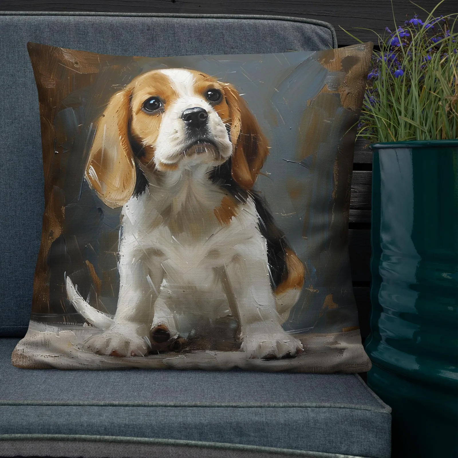 Adorable Beagle Puppy Throw Pillow: Cozy Dog Lover Home Decor, photo 6