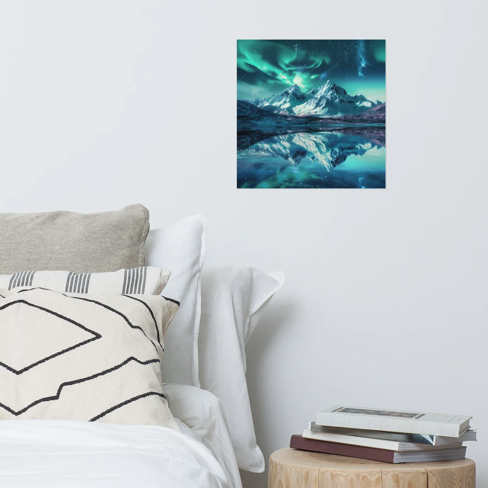 Aurora Mountain Dreamscape Poster: Northern Lights Landscape Wall Art, photo 6