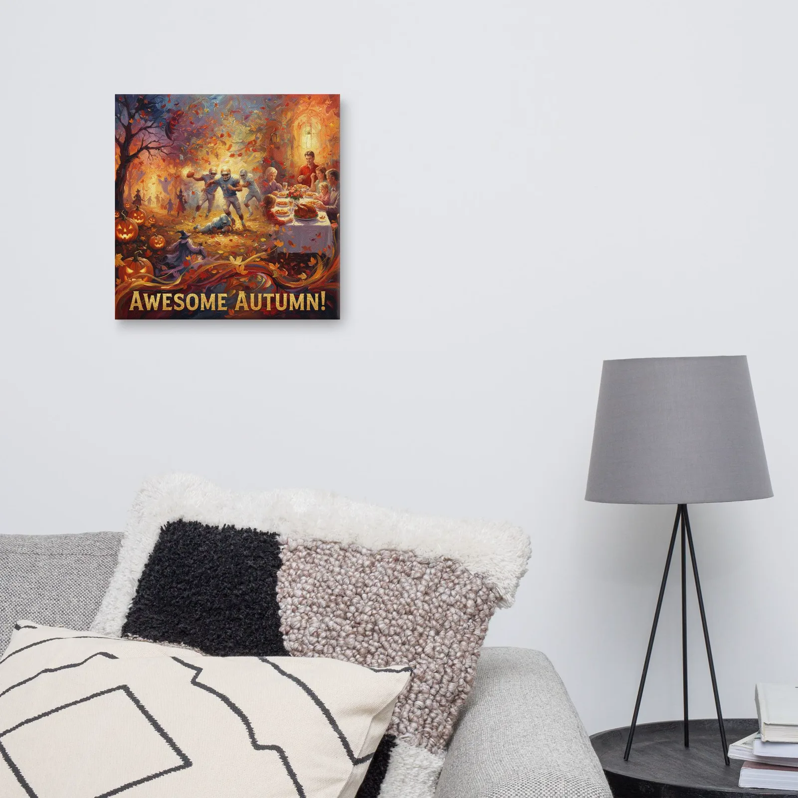 Autumn Canvas Print: Halloween, Football, Thanksgiving Art, photo 10