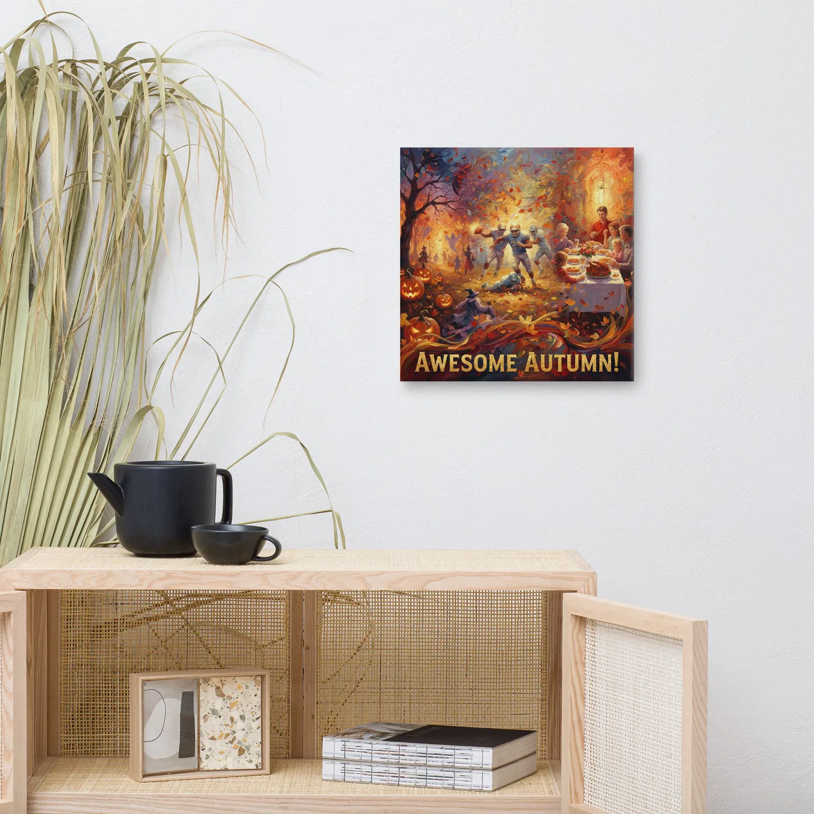 Autumn Canvas Print: Halloween, Football, Thanksgiving Art, photo 7