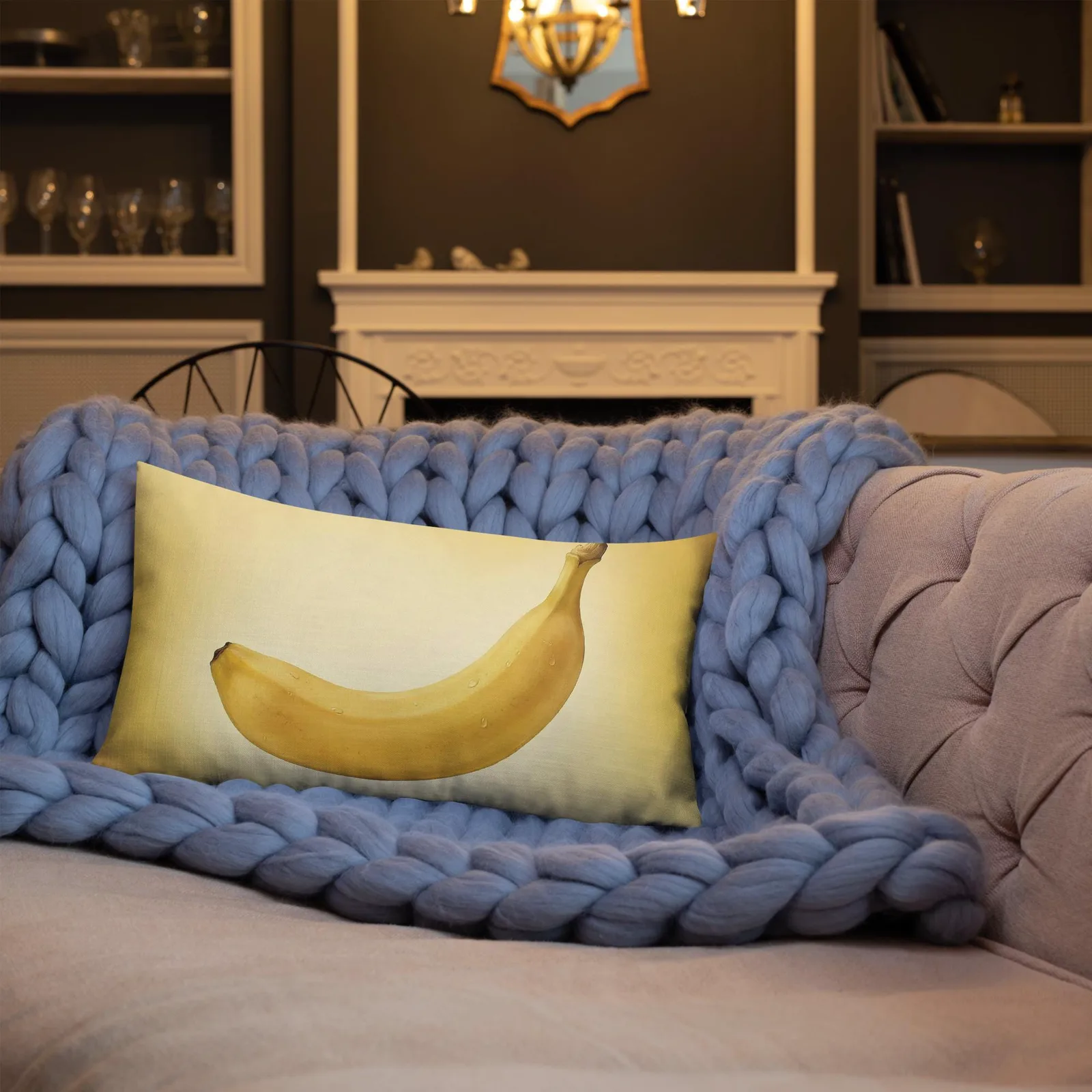 Banana Lumbar Pillow: Tropical Summer Sunshine Decor, photo 6