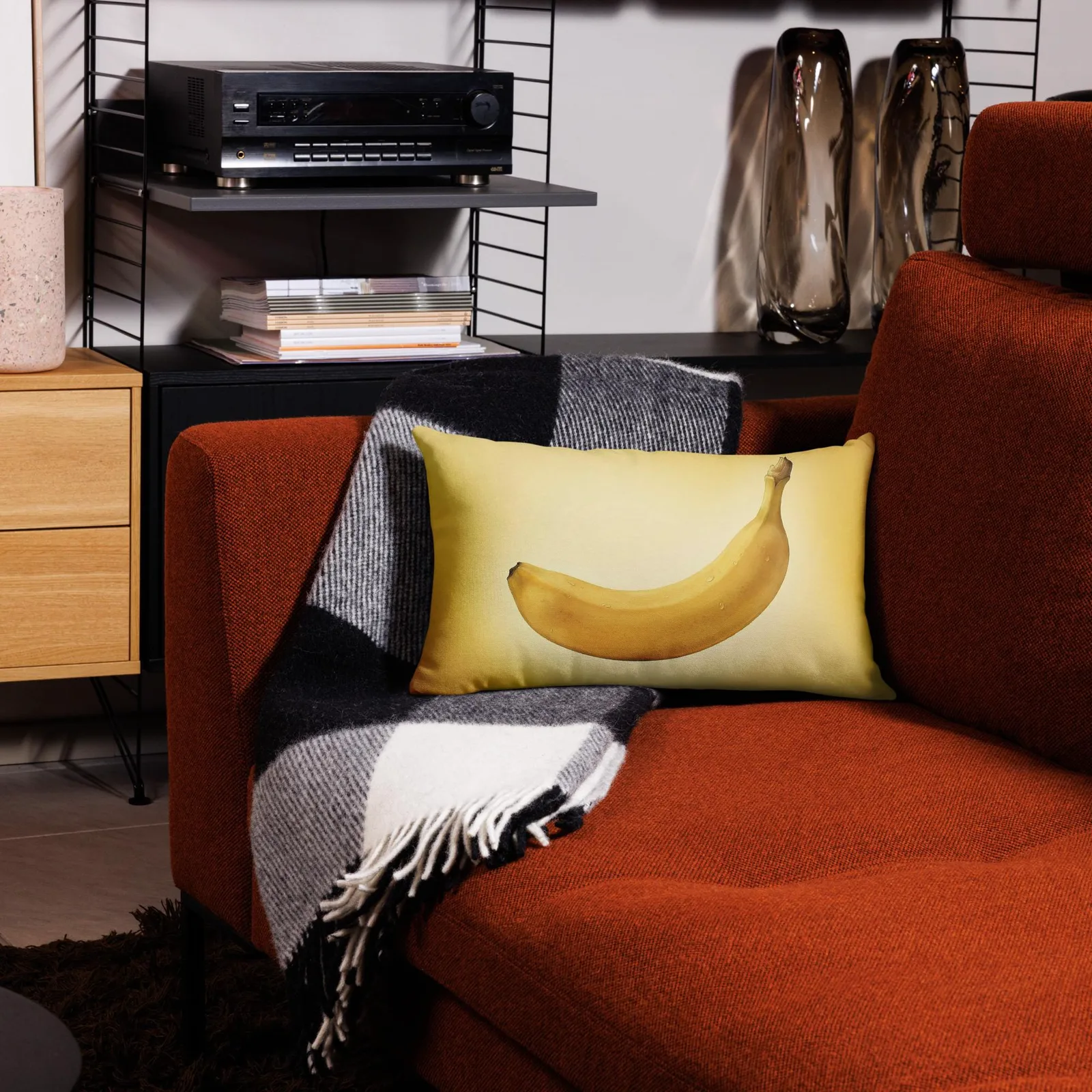 Banana Lumbar Pillow: Tropical Summer Sunshine Decor, photo 5