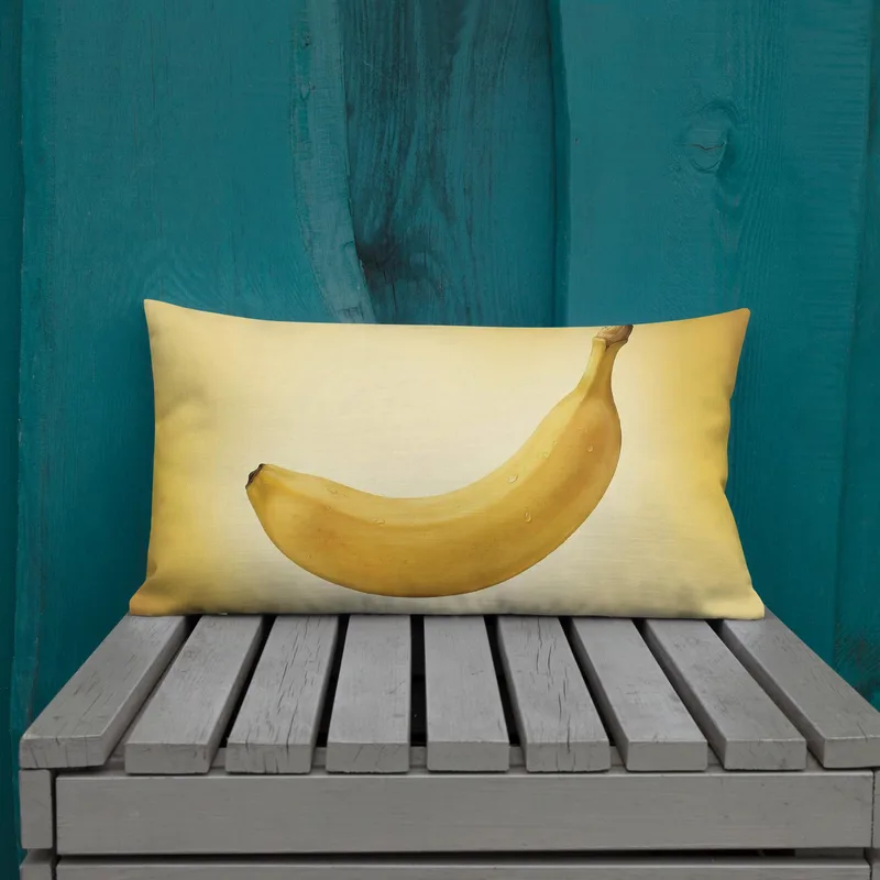 Banana Lumbar Pillow: Tropical Summer Sunshine Decor