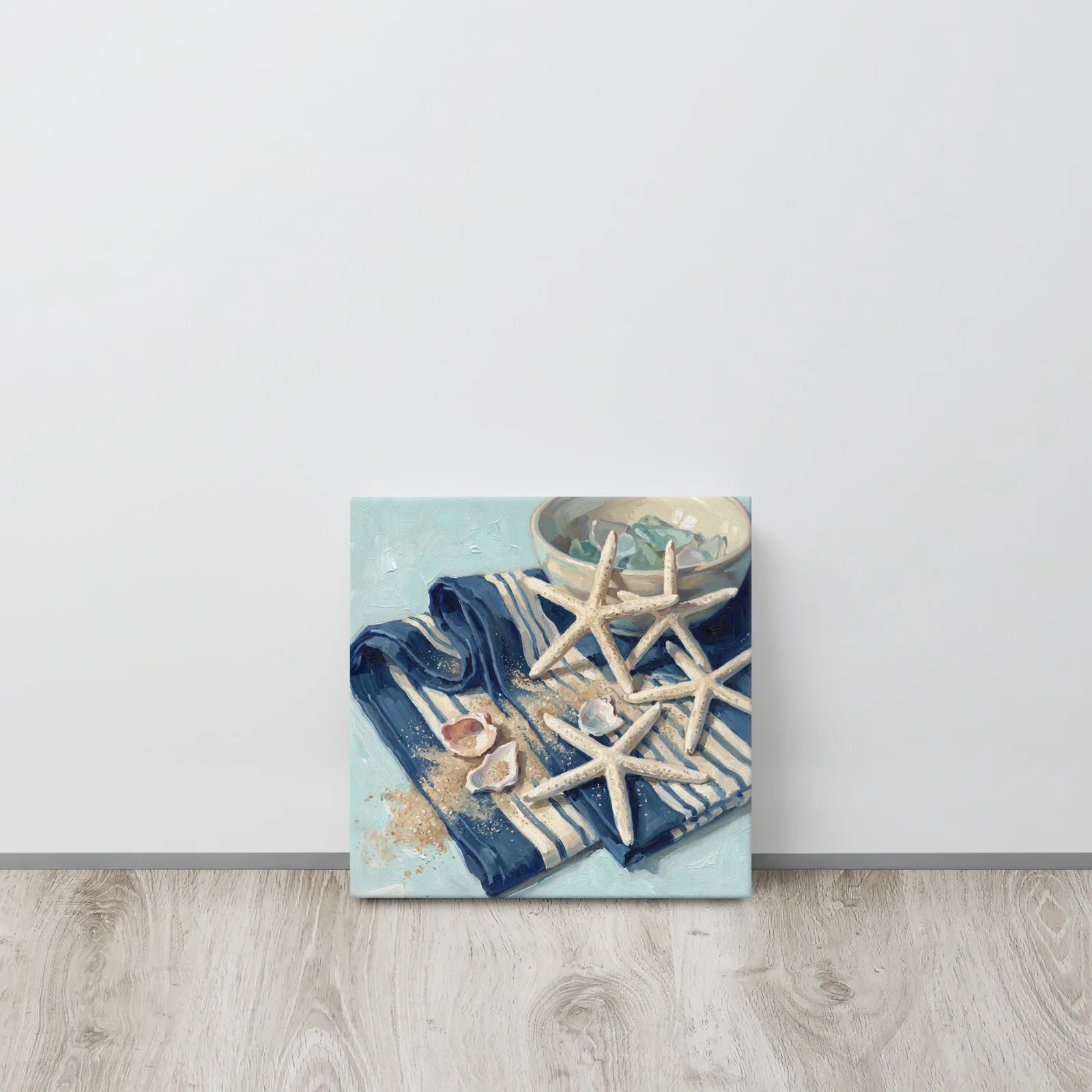 Beachcomber's Treasure Thin Canvas: Starfish and Sea Glass Decor Wall Art, photo 4