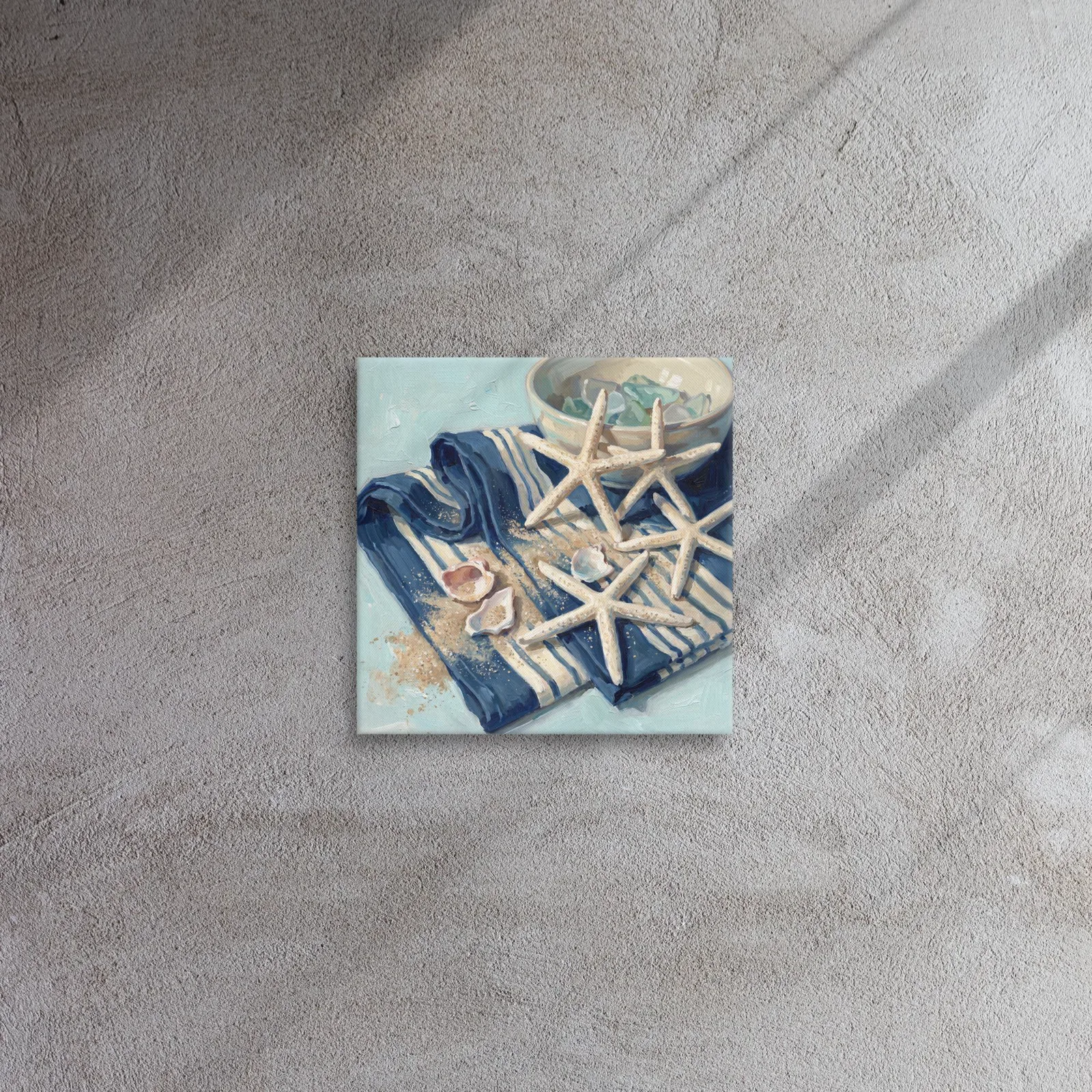 Beachcomber's Treasure Thin Canvas: Starfish and Sea Glass Decor Wall Art, photo 6