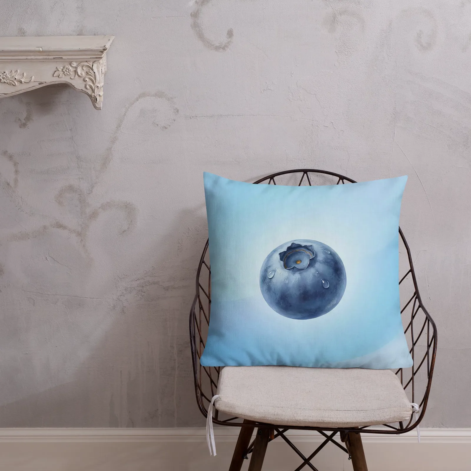 Blueberry Throw Pillow: Blue Kitchen Summer Decor, photo 6