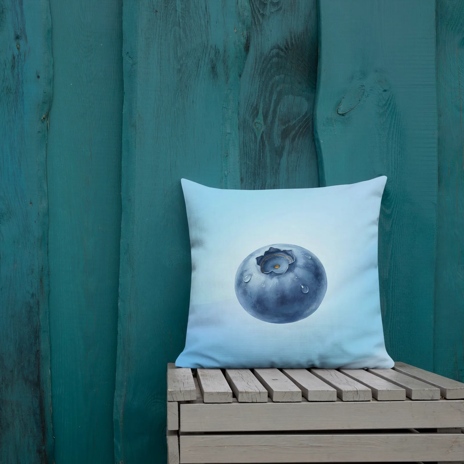Blueberry Throw Pillow: Blue Kitchen Summer Decor, photo 10