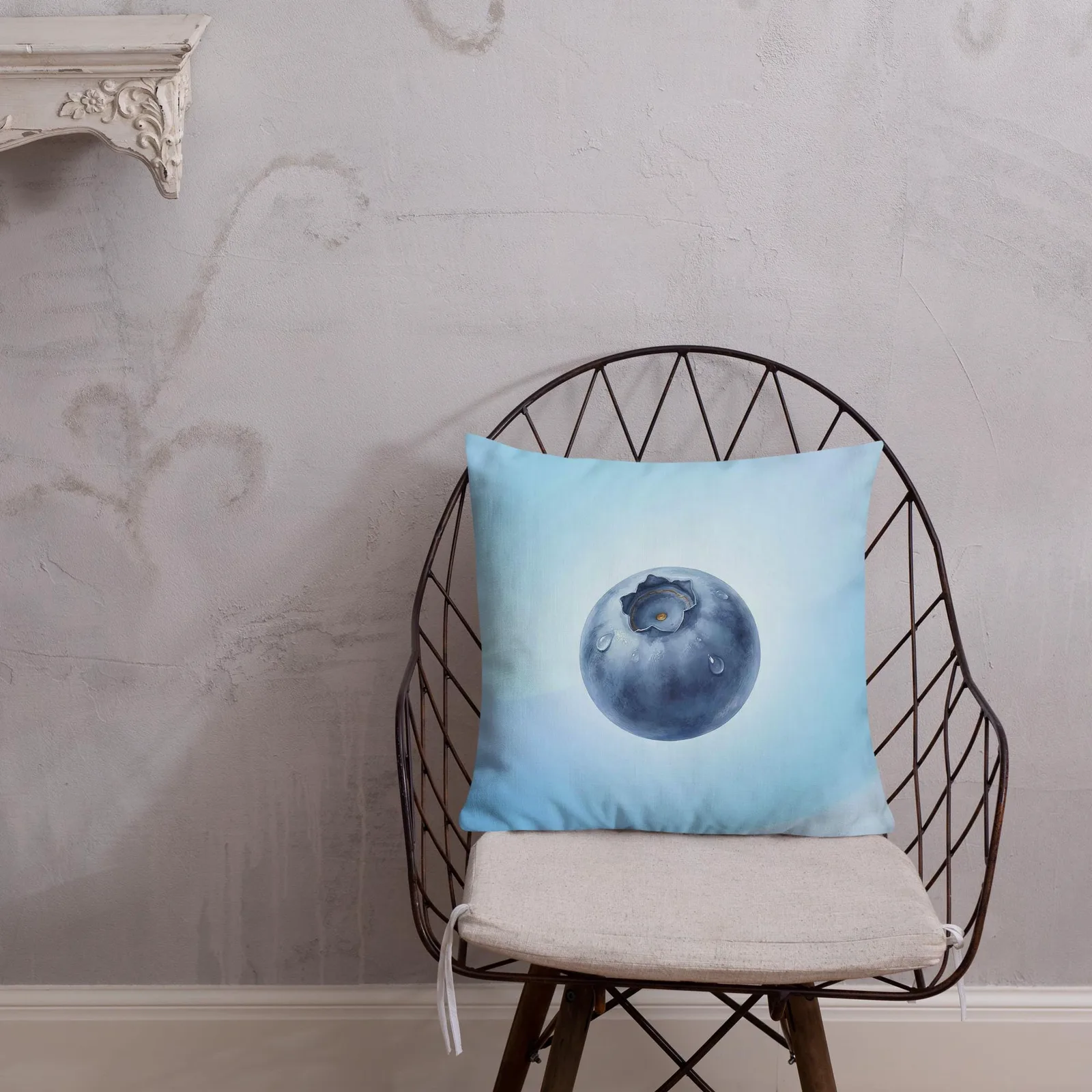 Blueberry Throw Pillow: Blue Kitchen Summer Decor, photo 5