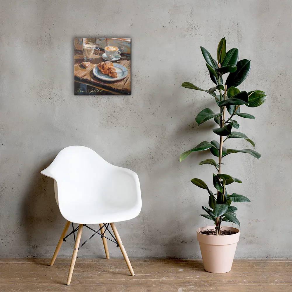 Bon Appétit Café Canvas: Cozy French Breakfast Kitchen Wall Art, photo 7