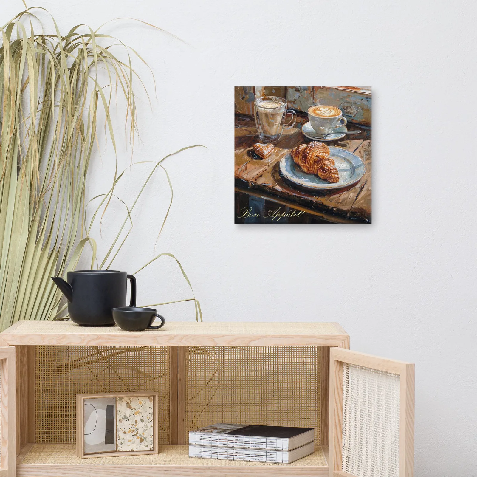Bon Appétit Café Canvas: Cozy French Breakfast Kitchen Wall Art, photo 4