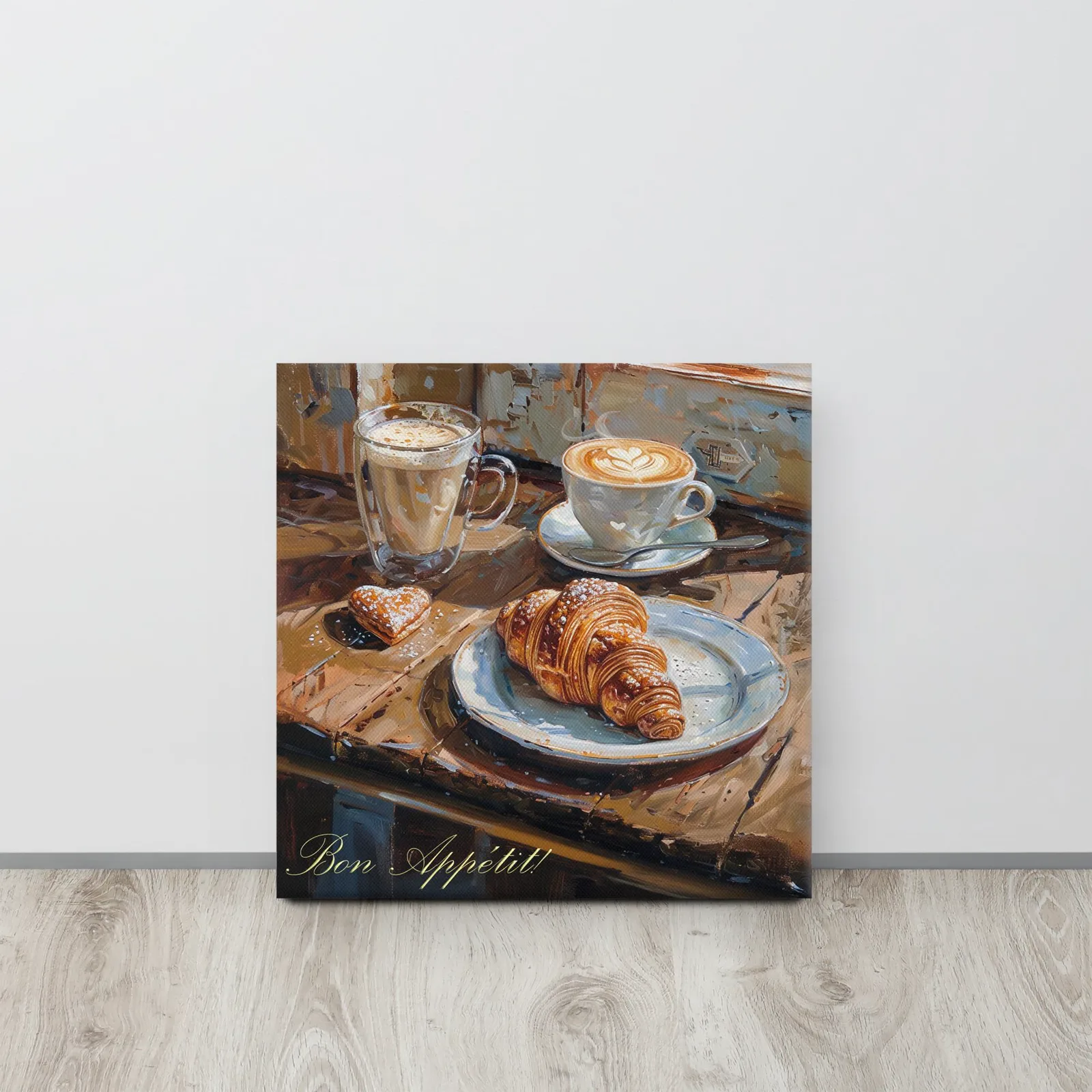 Bon Appétit Café Canvas: Cozy French Breakfast Kitchen Wall Art, photo 10