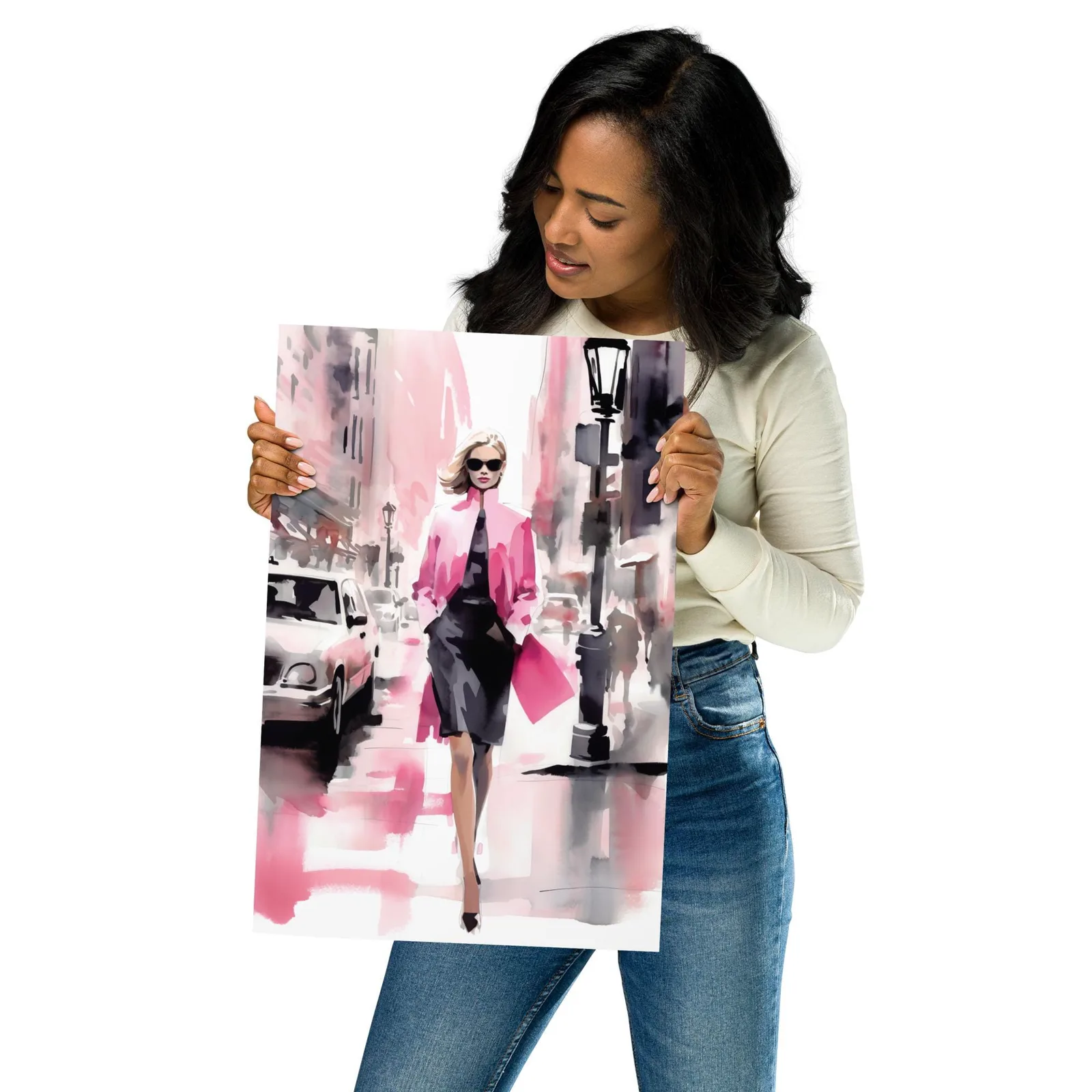 Confidence in Pink Poster: Fashion Illustration Wall Art, photo 2