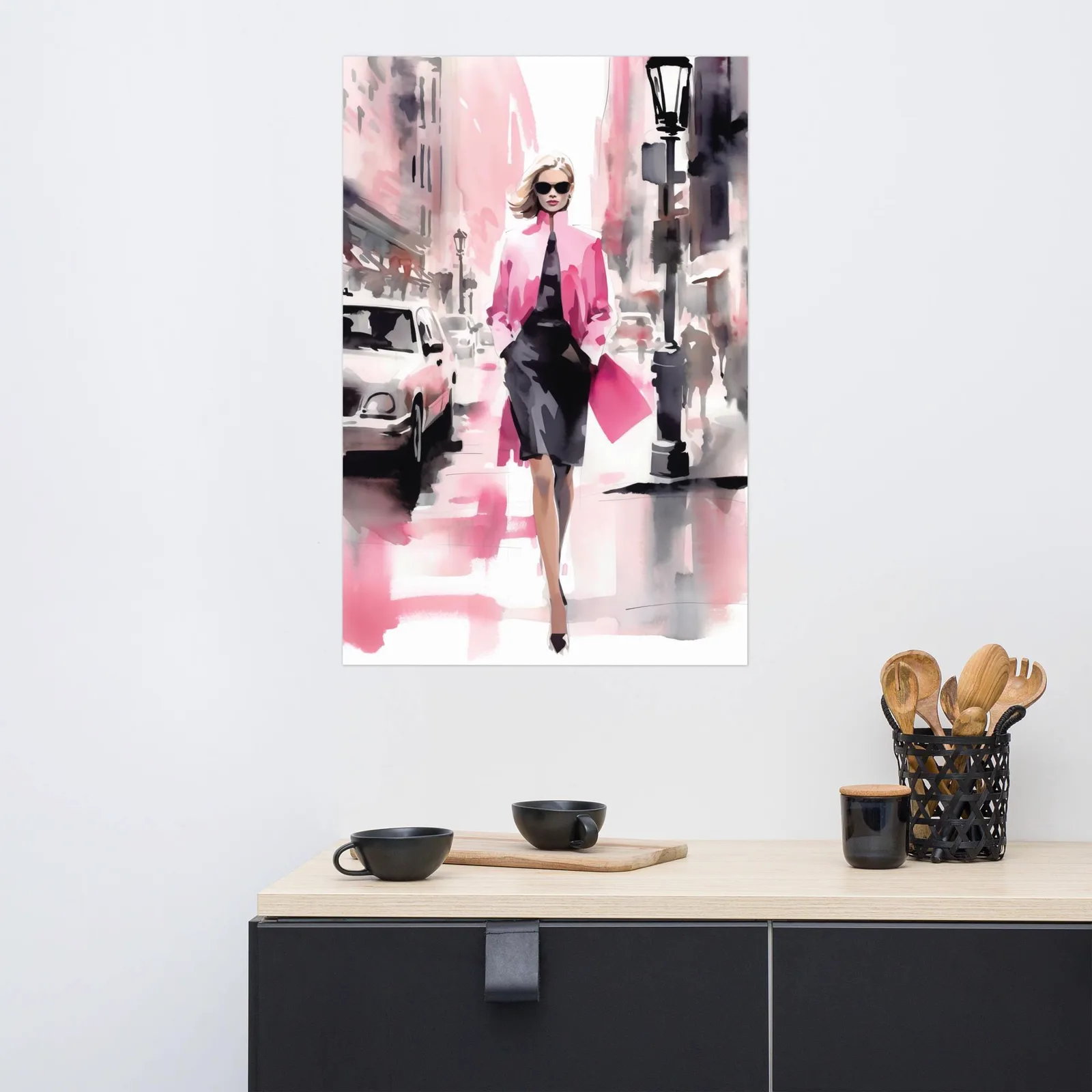 Confidence in Pink Poster: Fashion Illustration Wall Art, photo 6