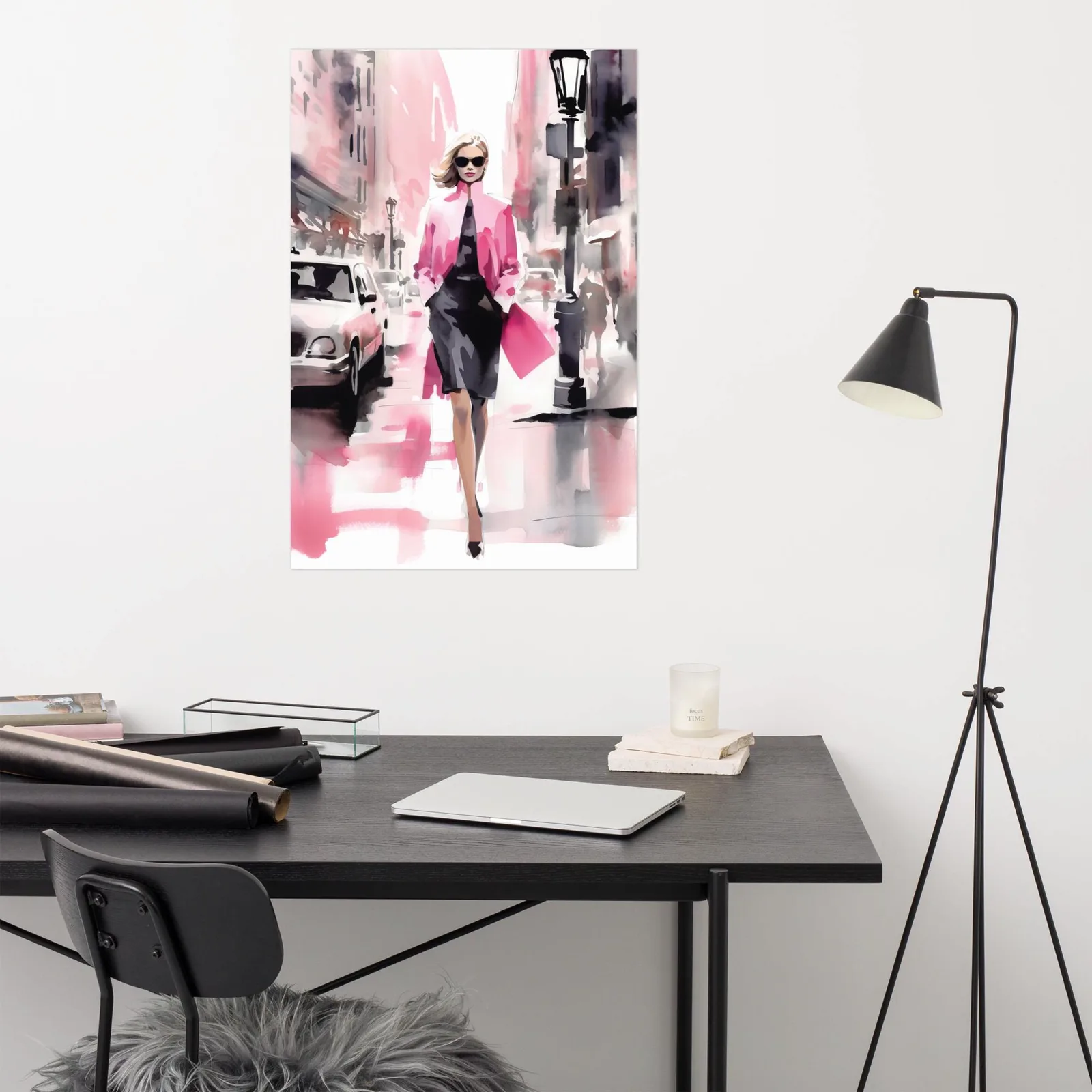 Confidence in Pink Poster: Fashion Illustration Wall Art, photo 8