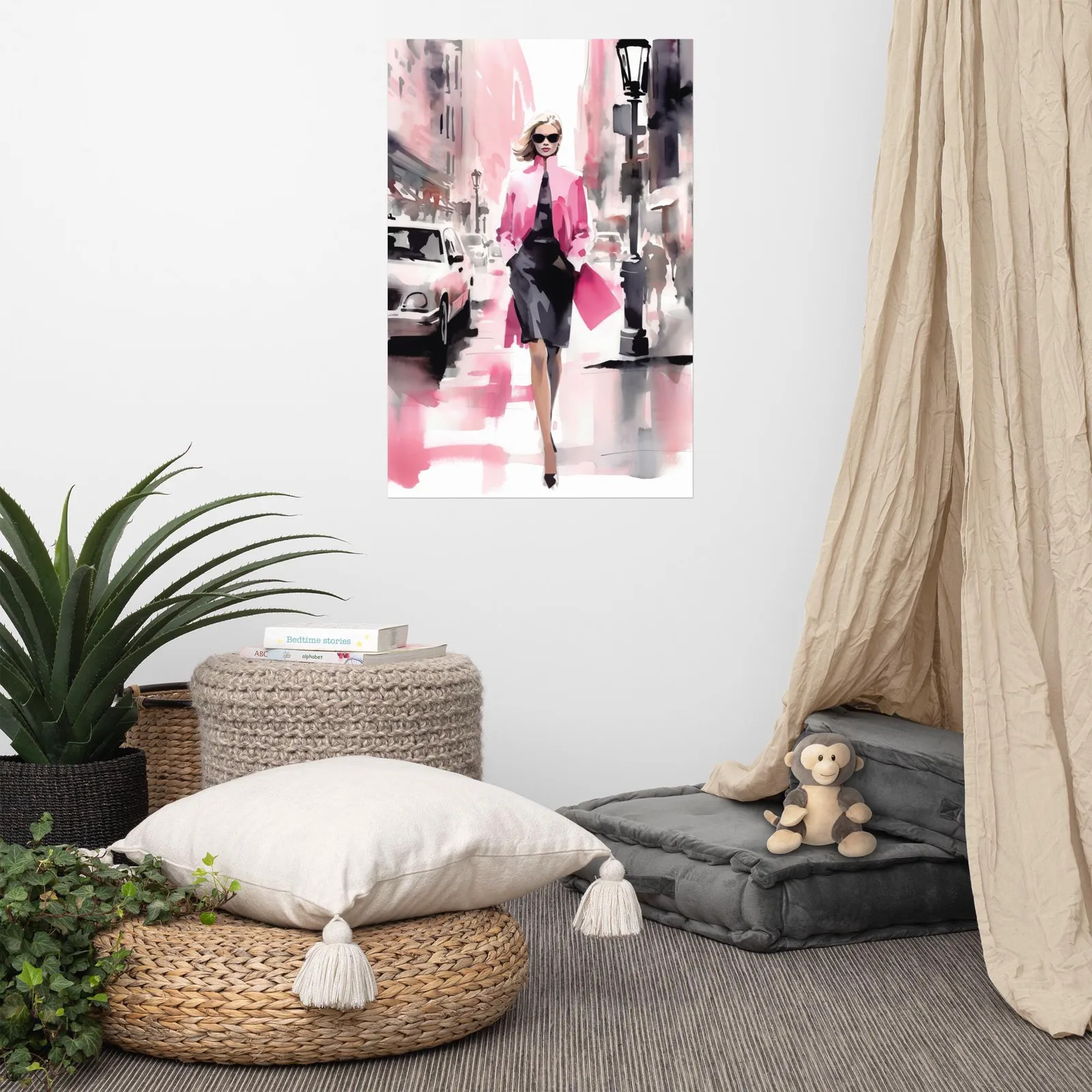 Confidence in Pink Poster: Fashion Illustration Wall Art, photo 5