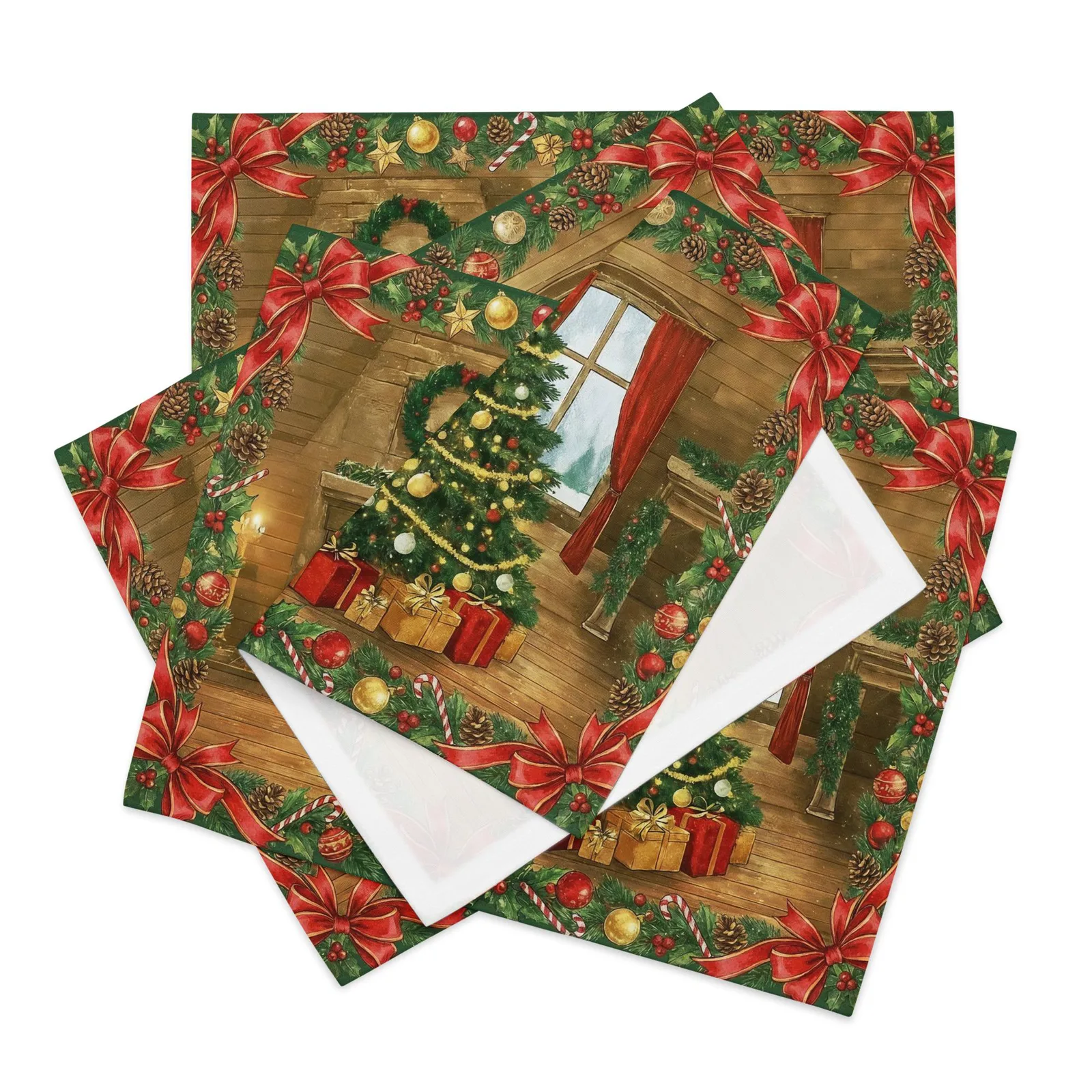 Cozy Christmas Placemat Set of 4: Holiday Table Decor for December Gatherings, photo 6