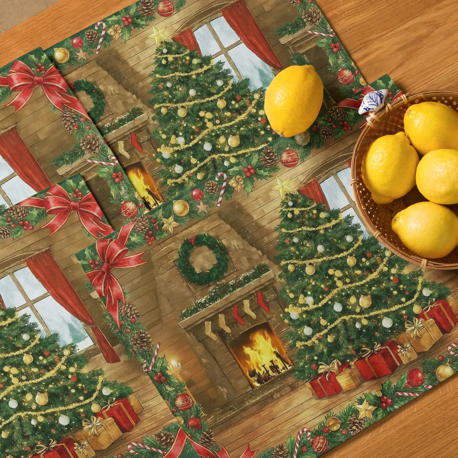 Cozy Christmas Placemat Set of 4: Holiday Table Decor for December Gatherings, photo 8