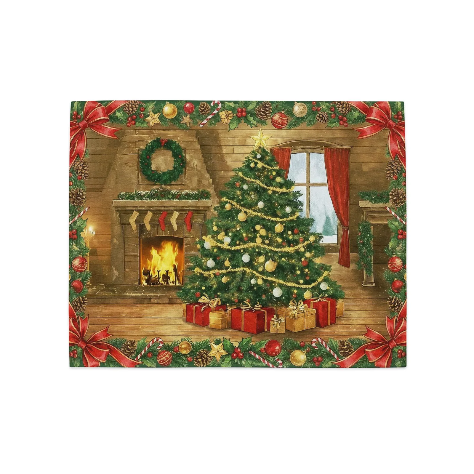 Cozy Christmas Placemat Set of 4: Holiday Table Decor for December Gatherings, photo 2