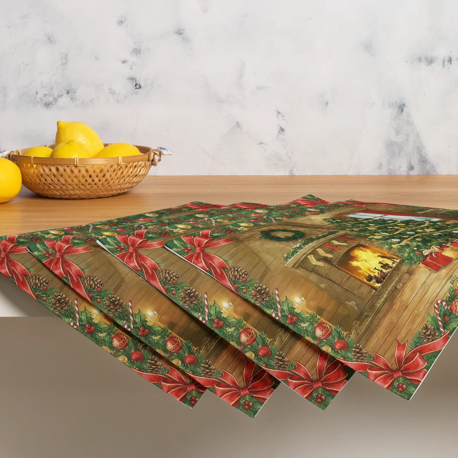 Cozy Christmas Placemat Set of 4: Holiday Table Decor for December Gatherings, photo 9