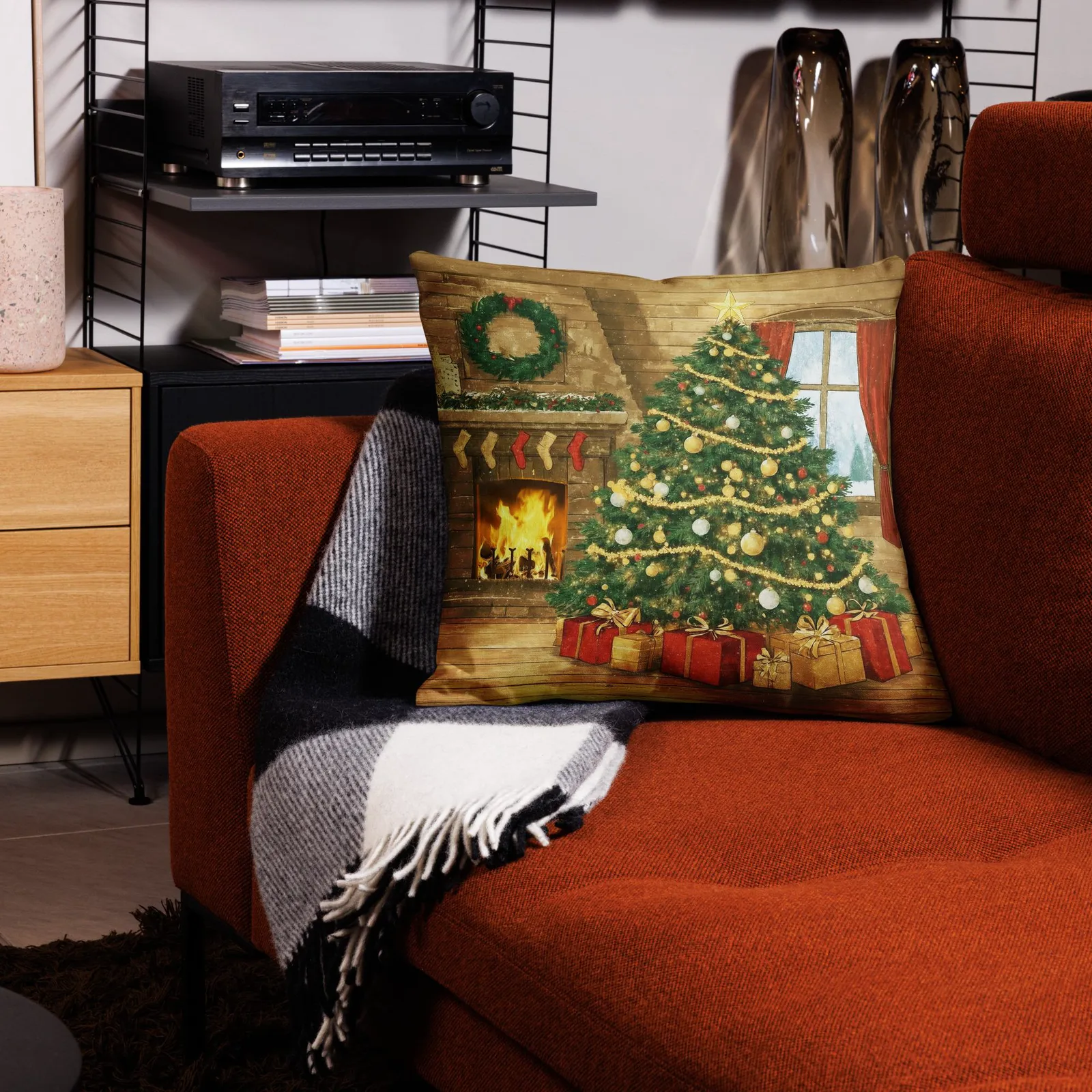 Cozy Christmas Tree Throw Pillow Cover: Holiday Home Decor, photo 5