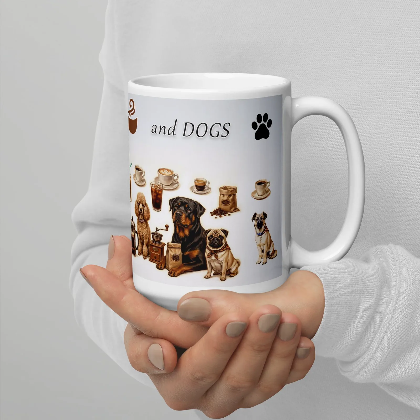 Dog Lover Coffee Mug, Life Coffee Dogs, Ceramic, photo 3