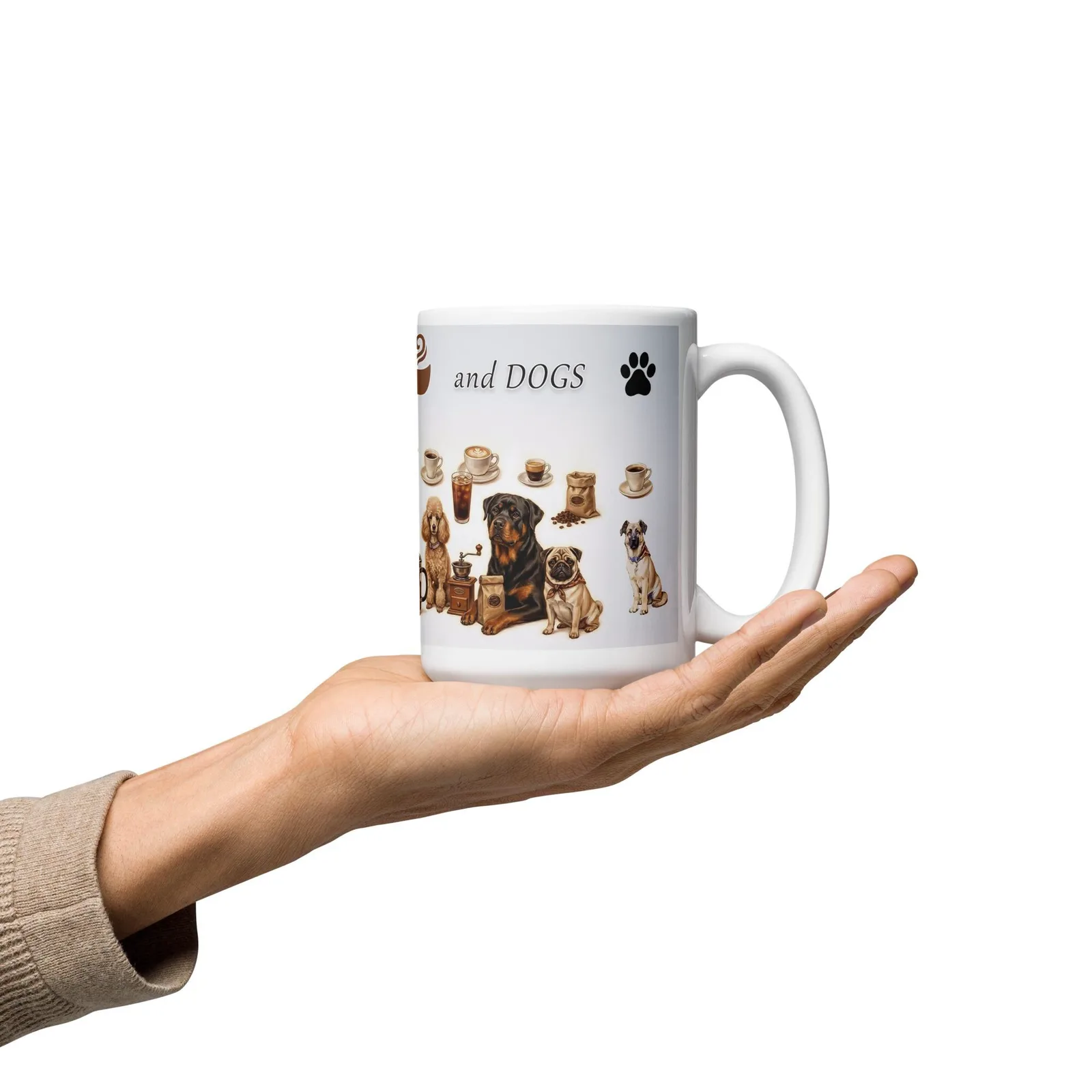 Dog Lover Coffee Mug, Life Coffee Dogs, Ceramic, photo 8