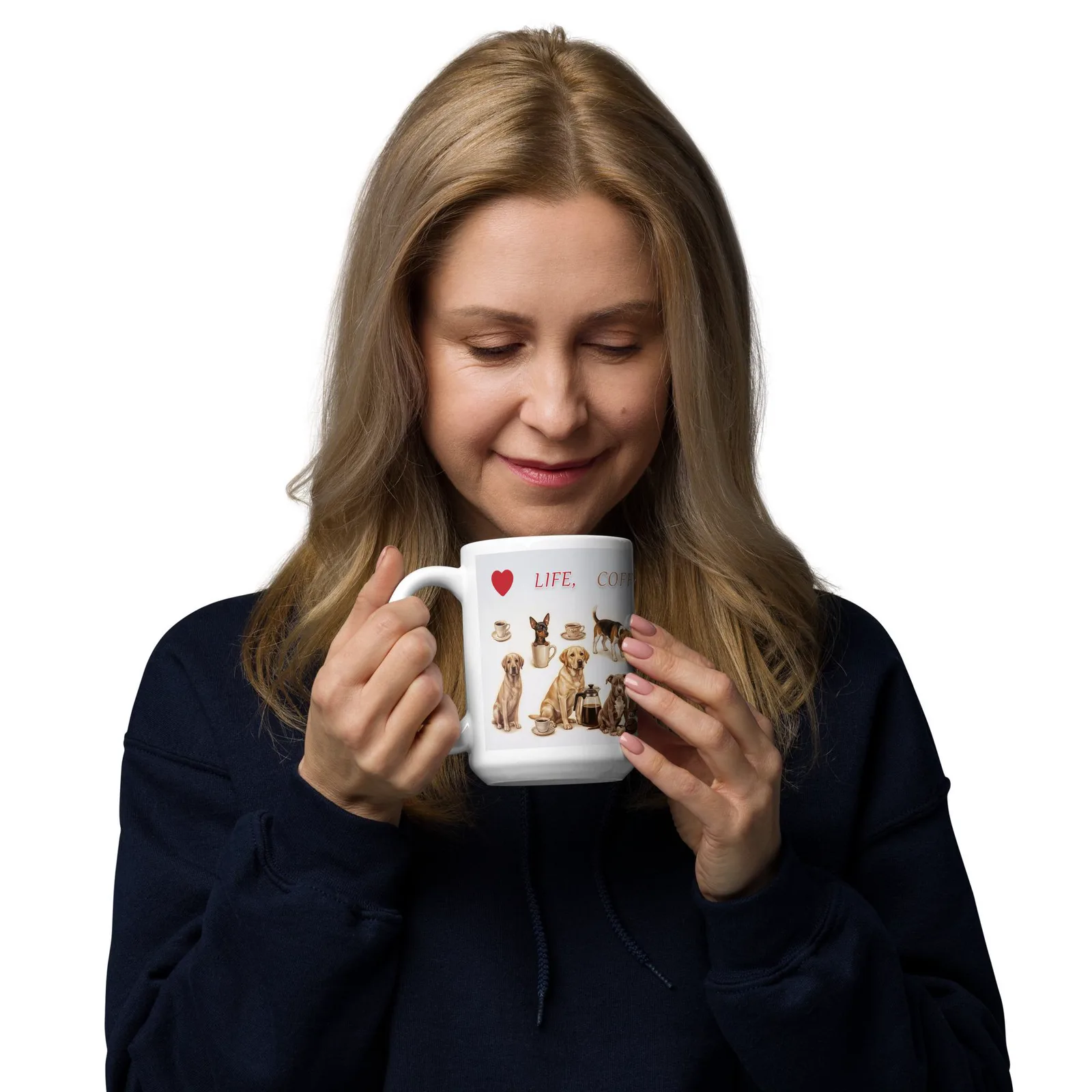 Dog Lover Coffee Mug, Life Coffee Dogs, Ceramic, photo 4