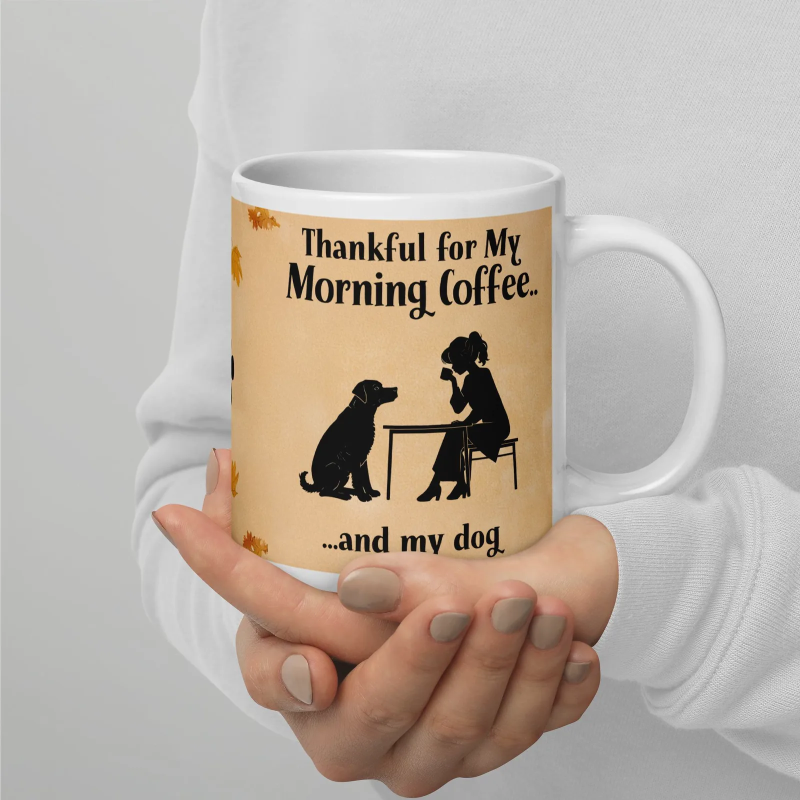 Dog Lover Mug: Thankful Coffee Cup, Dog Mom Gift
