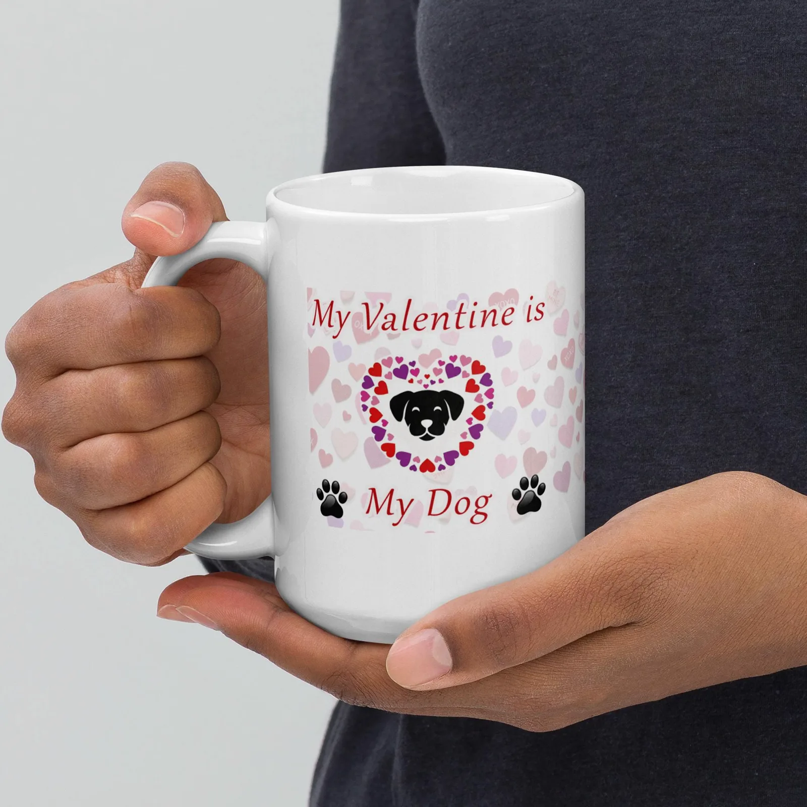 Dog Valentine Ceramic Mug – Gift for Dog Lovers, photo 3