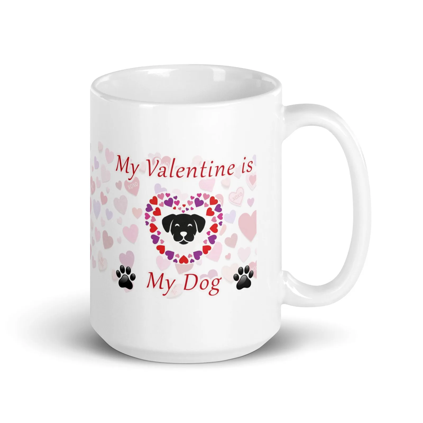 Dog Valentine Ceramic Mug – Gift for Dog Lovers, photo 4