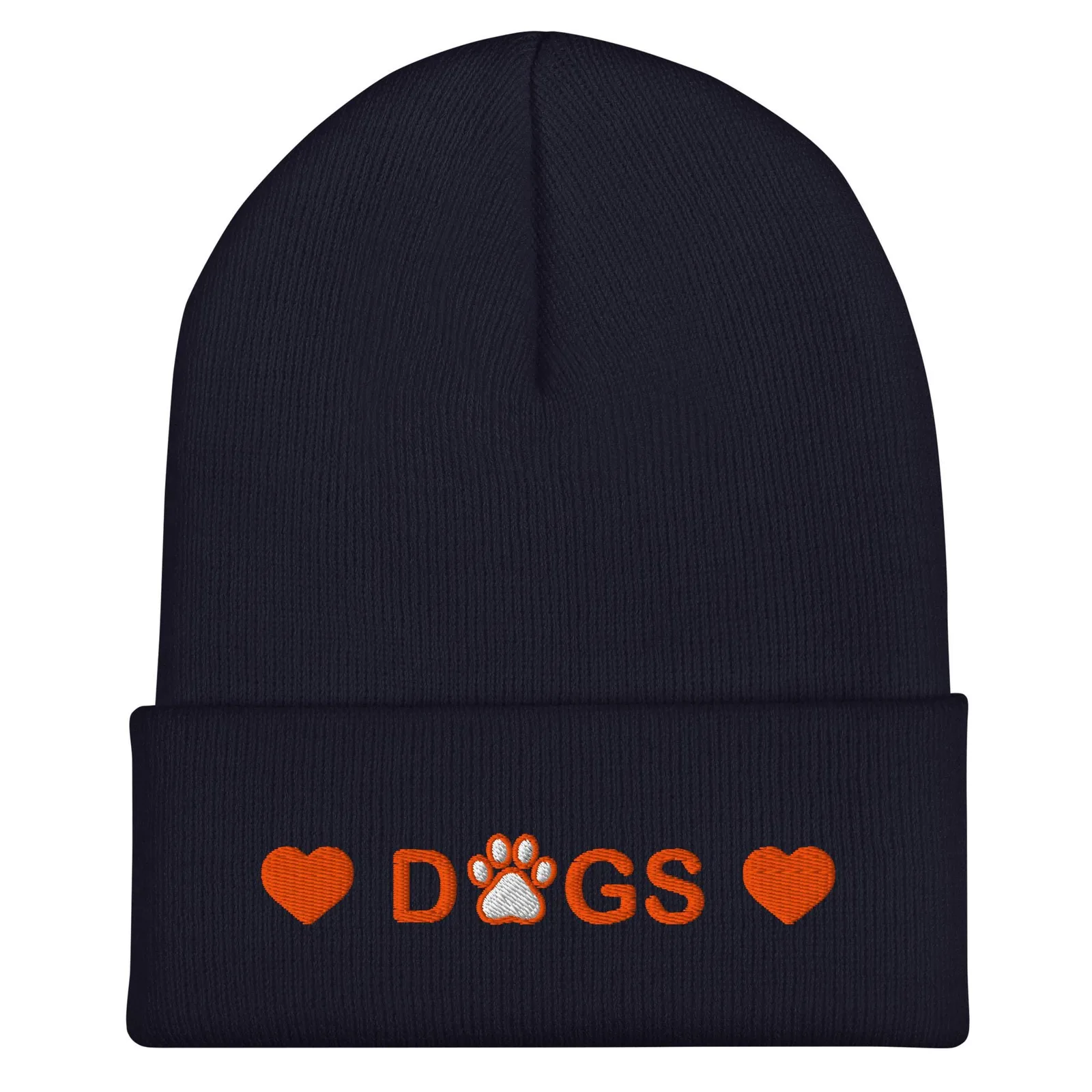 Embroidered Cuffed Beanie: Cozy Knit Hat for Dog Lovers, photo 6