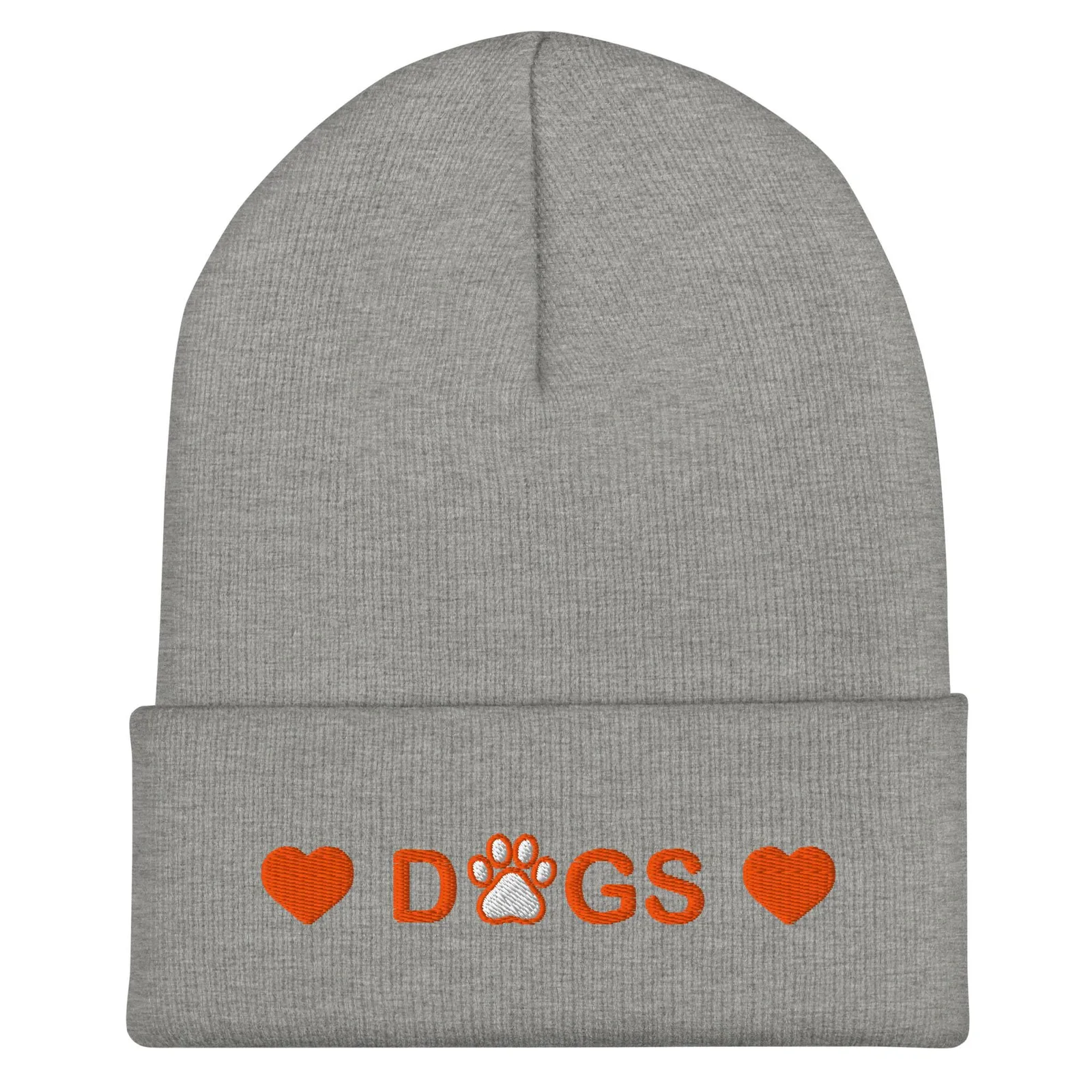 Embroidered Cuffed Beanie: Cozy Knit Hat for Dog Lovers, photo 8