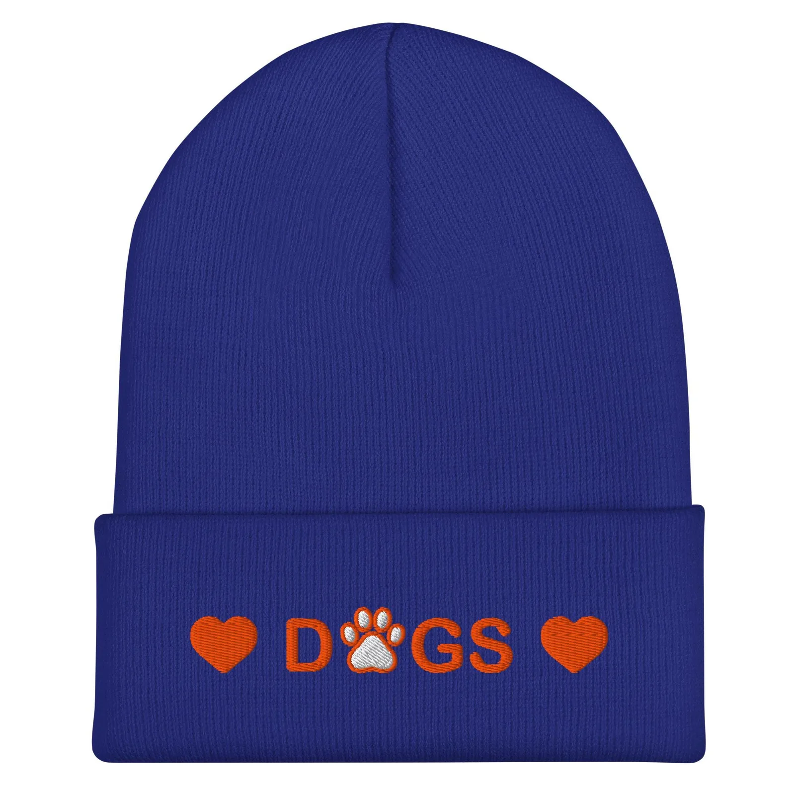 Embroidered Cuffed Beanie: Cozy Knit Hat for Dog Lovers, photo 7