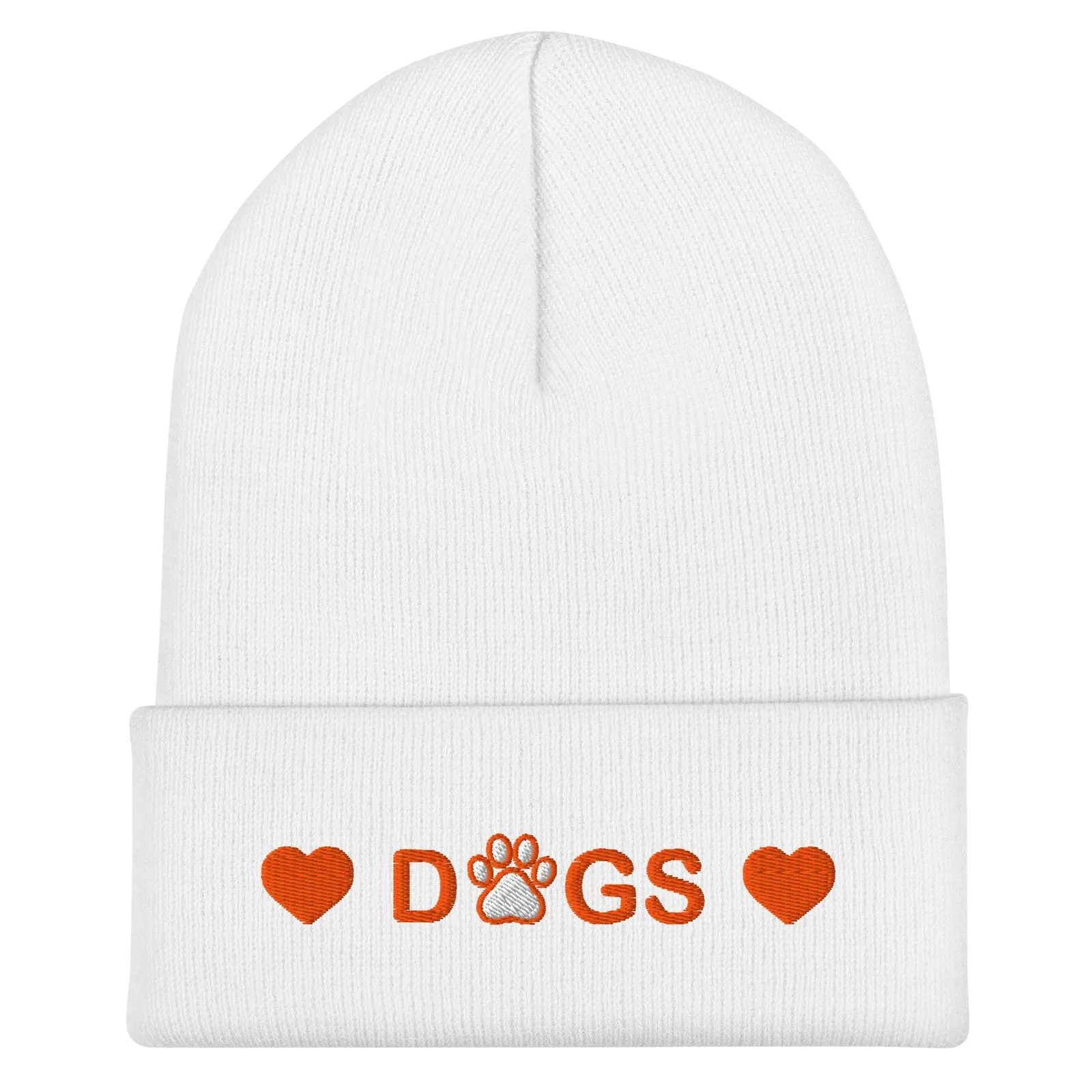 Embroidered Cuffed Beanie: Cozy Knit Hat for Dog Lovers, photo 3