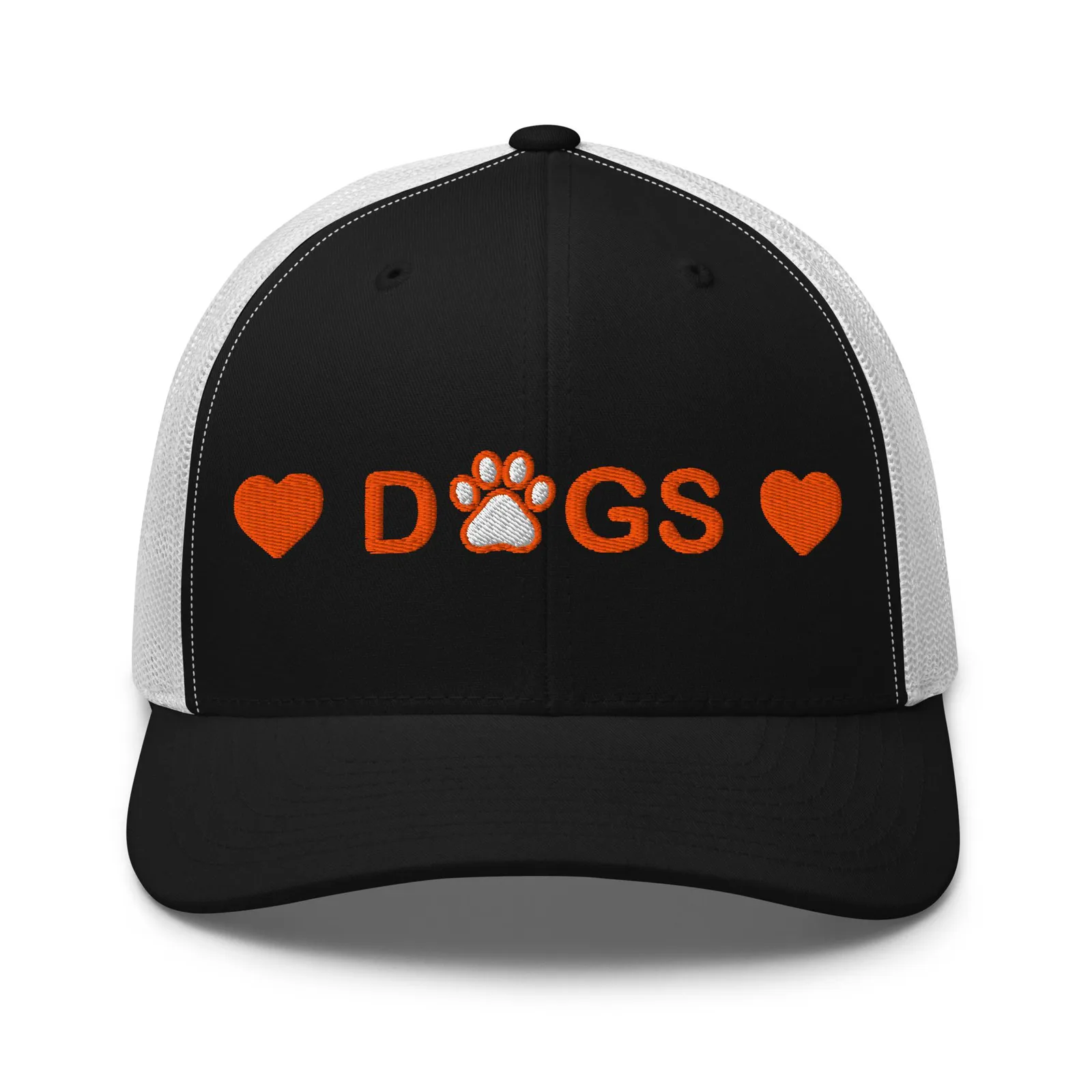 Embroidered Dog Lover Trucker Hat: I Love Dogs Cap, photo 3