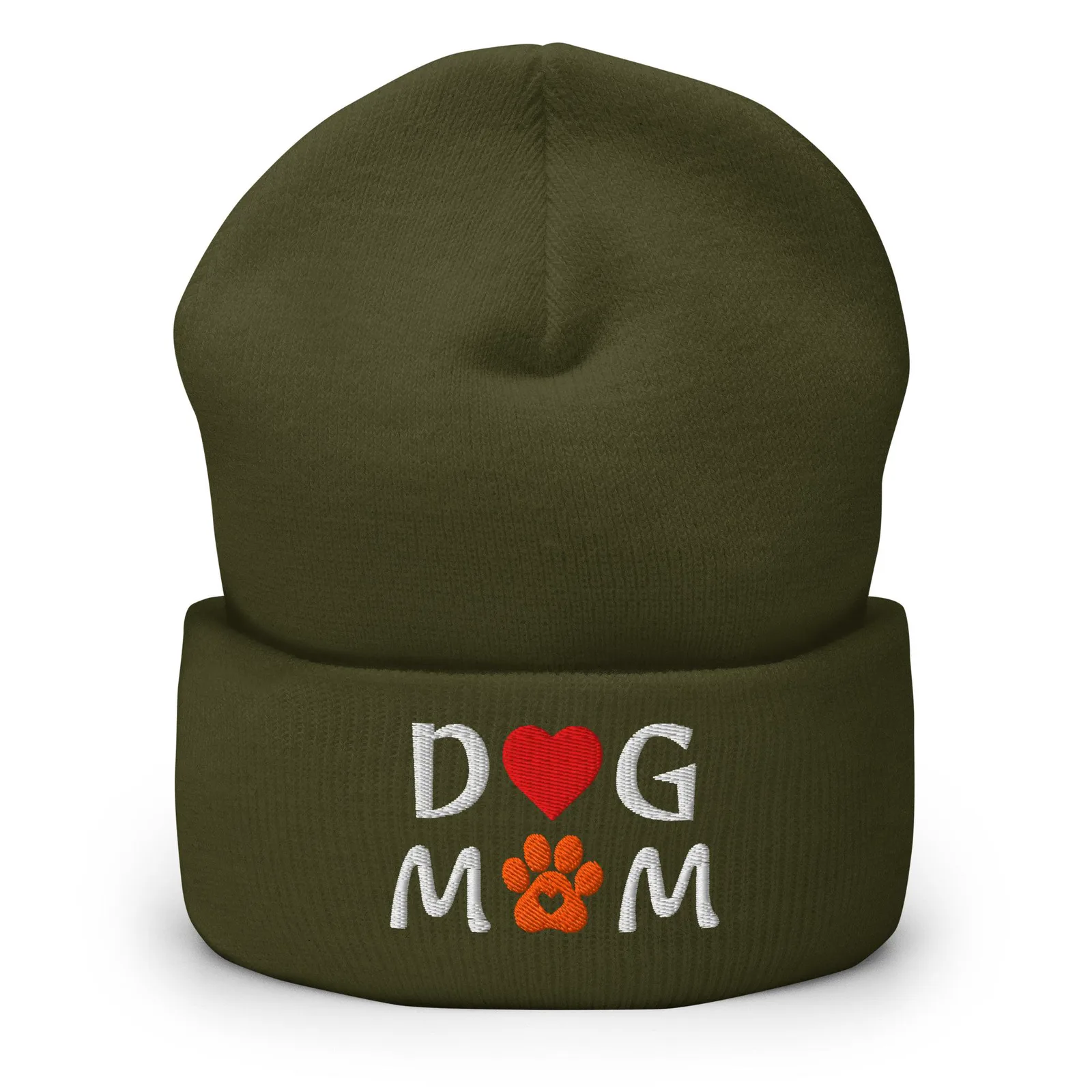 Embroidered Dog Mom Cuffed Beanie: Cozy Knit Hat for Dog Lovers, photo 8