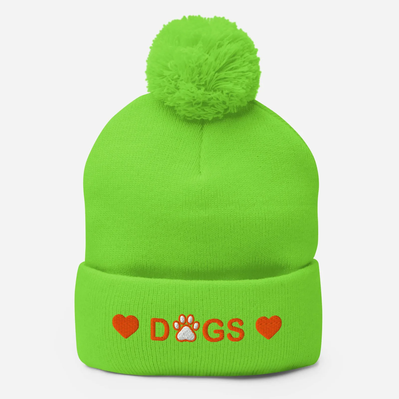 Embroidered Pom-Pom Beanie: Cozy Winter Hat for Dog Lovers, photo 8