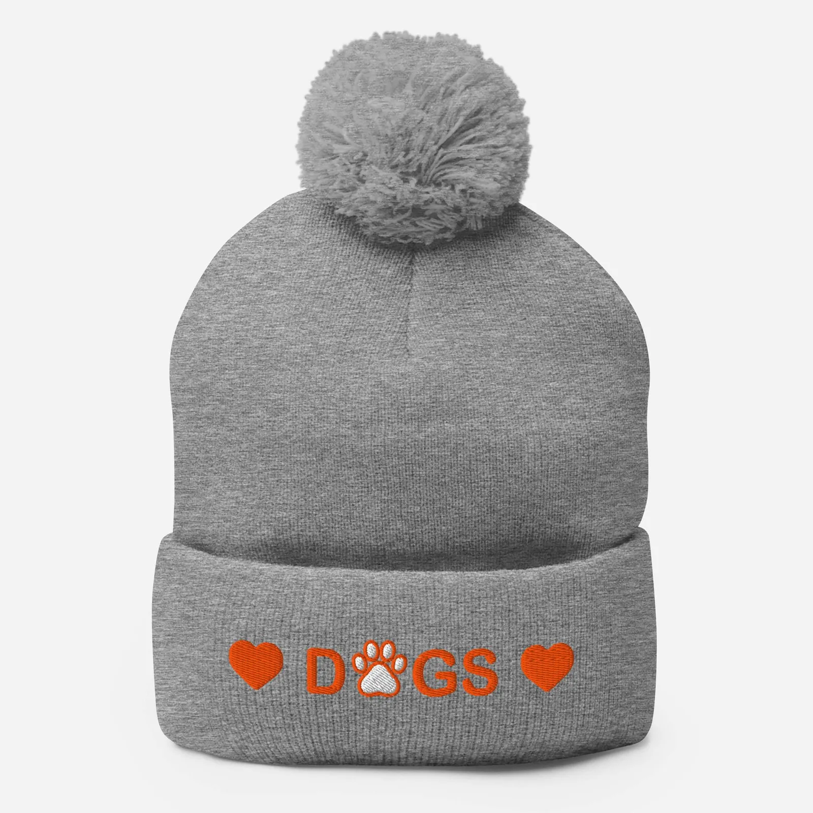 Embroidered Pom-Pom Beanie: Cozy Winter Hat for Dog Lovers, photo 9