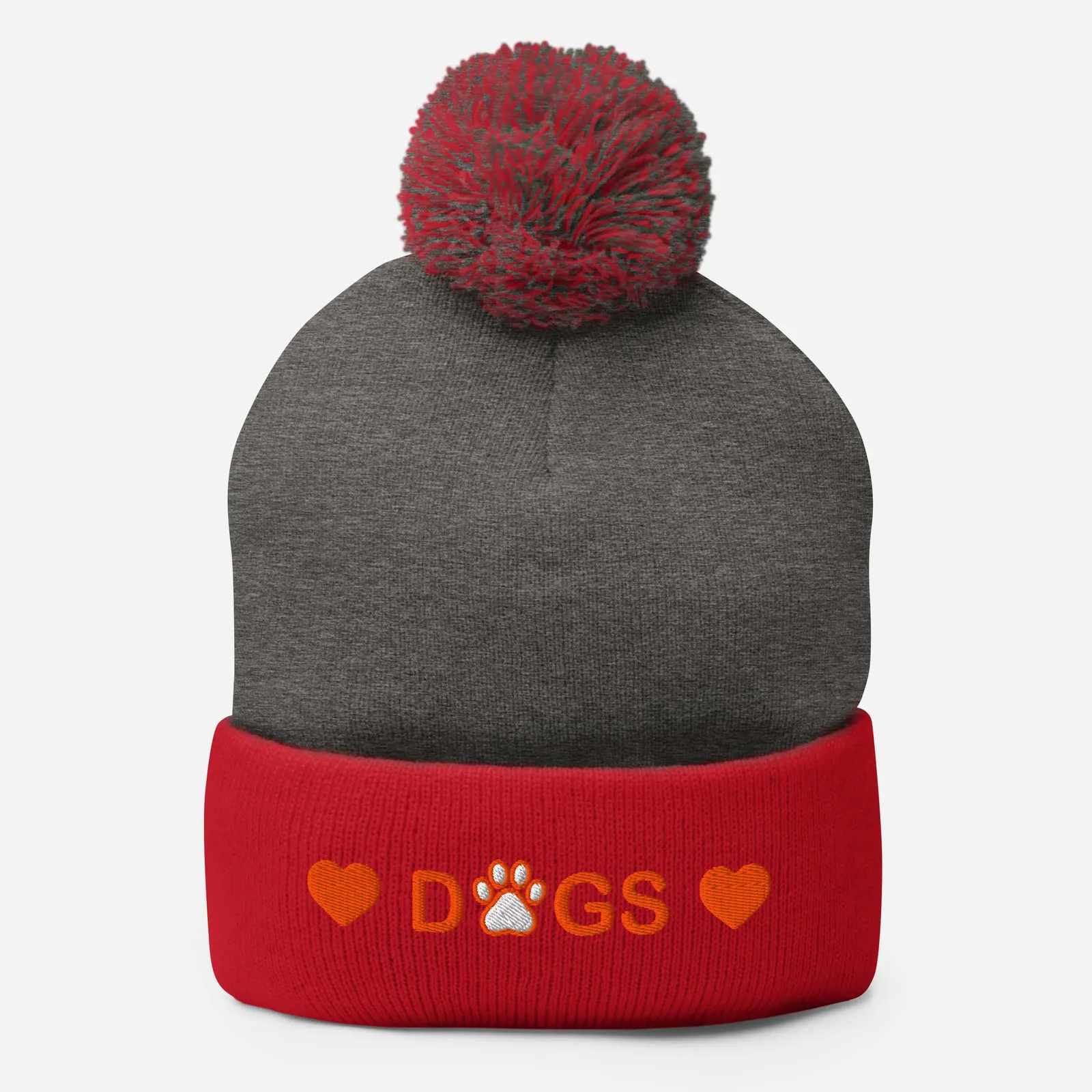 Embroidered Pom-Pom Beanie: Cozy Winter Hat for Dog Lovers, photo 10