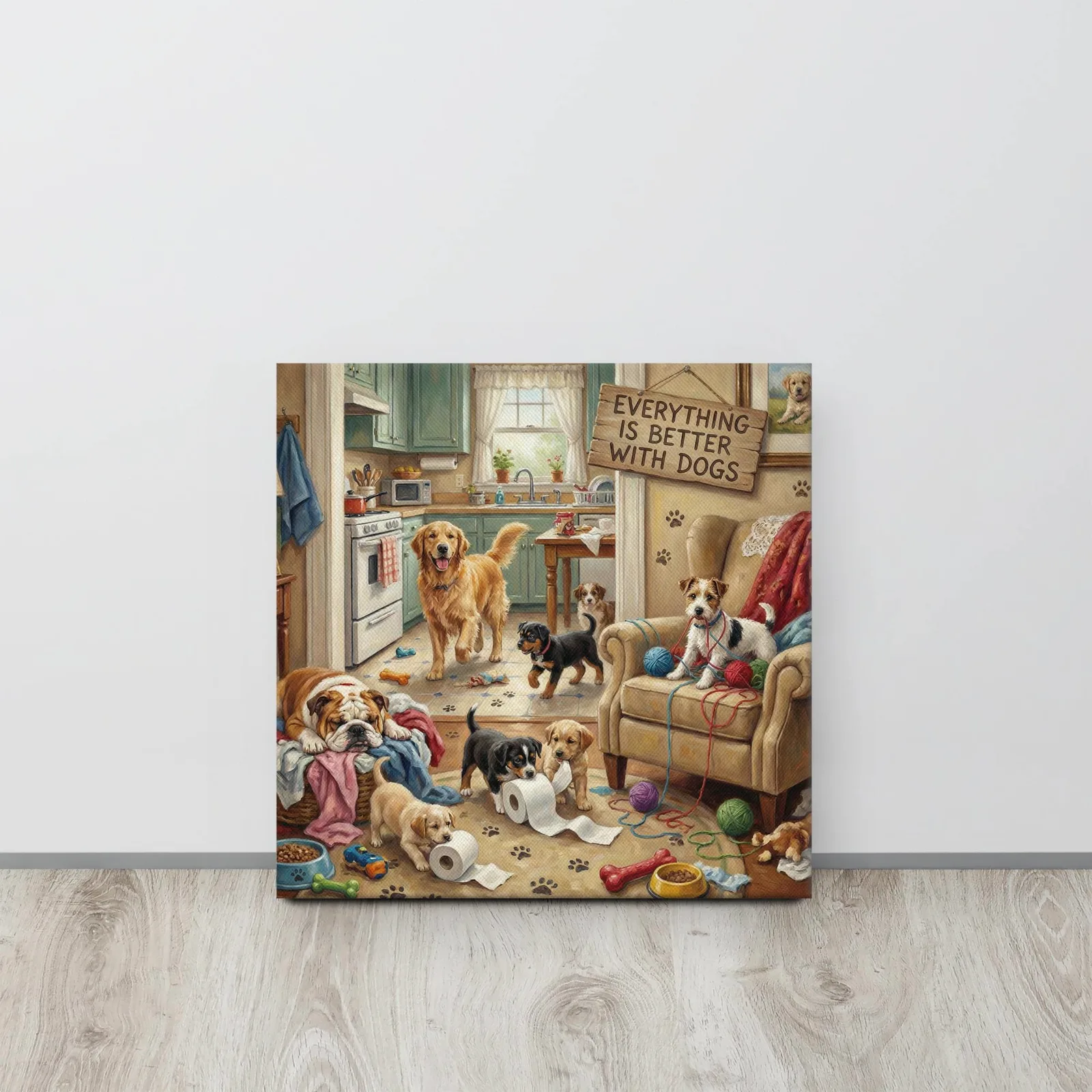 Everything Is Better With Dogs Thin Canvas: Whimsical Dog-Lover Wall Art, photo 4