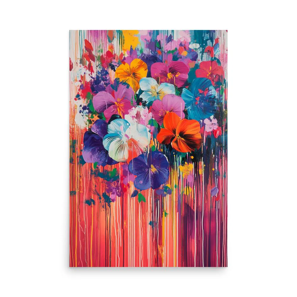 Floral Explosion Poster: Colorful Abstract Flower Wall Art, photo 4
