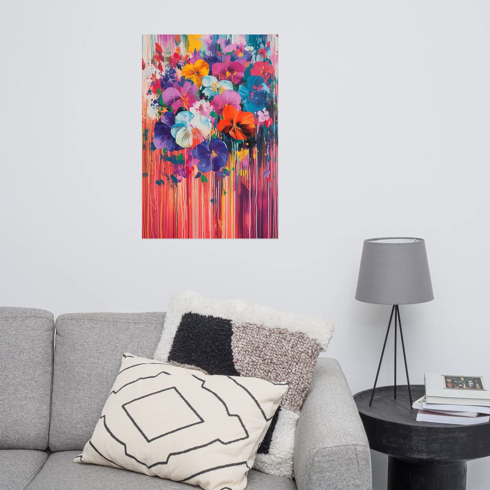 Floral Explosion Poster: Colorful Abstract Flower Wall Art, photo 9