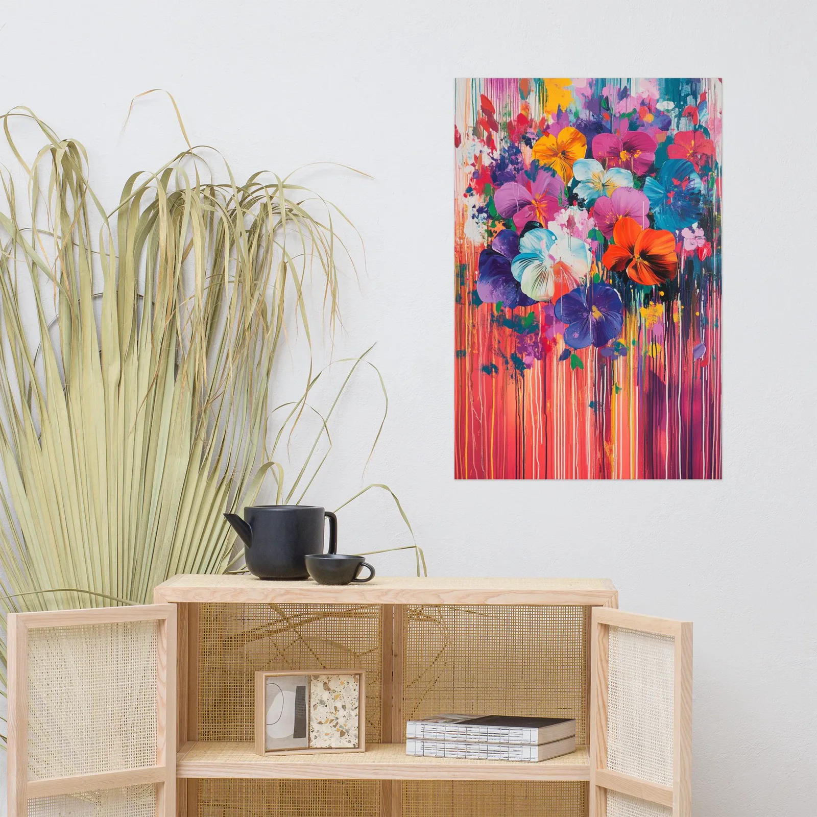 Floral Explosion Poster: Colorful Abstract Flower Wall Art, photo 3