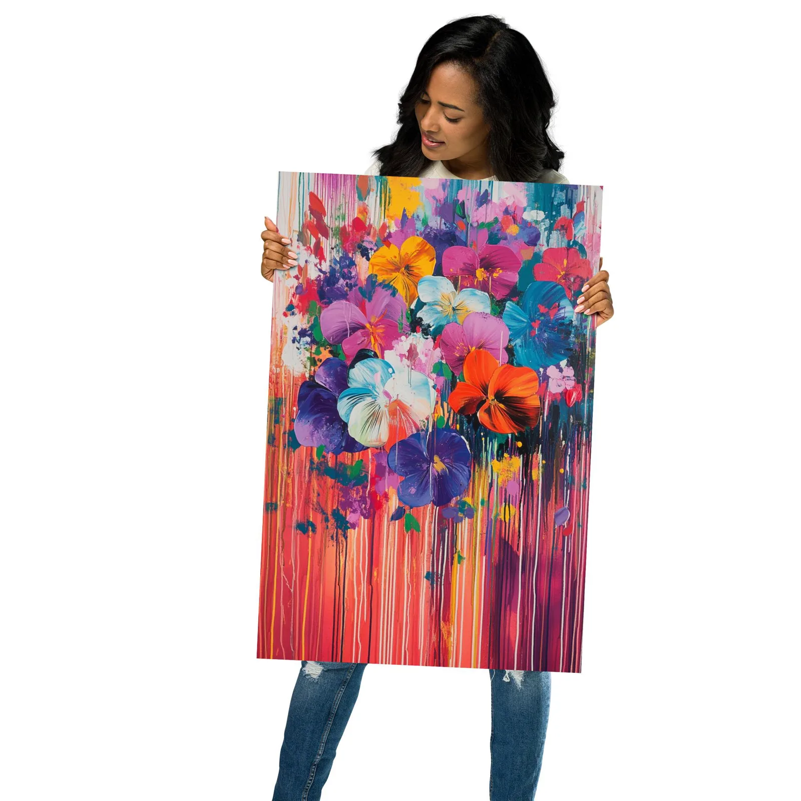 Floral Explosion Poster: Colorful Abstract Flower Wall Art, photo 5