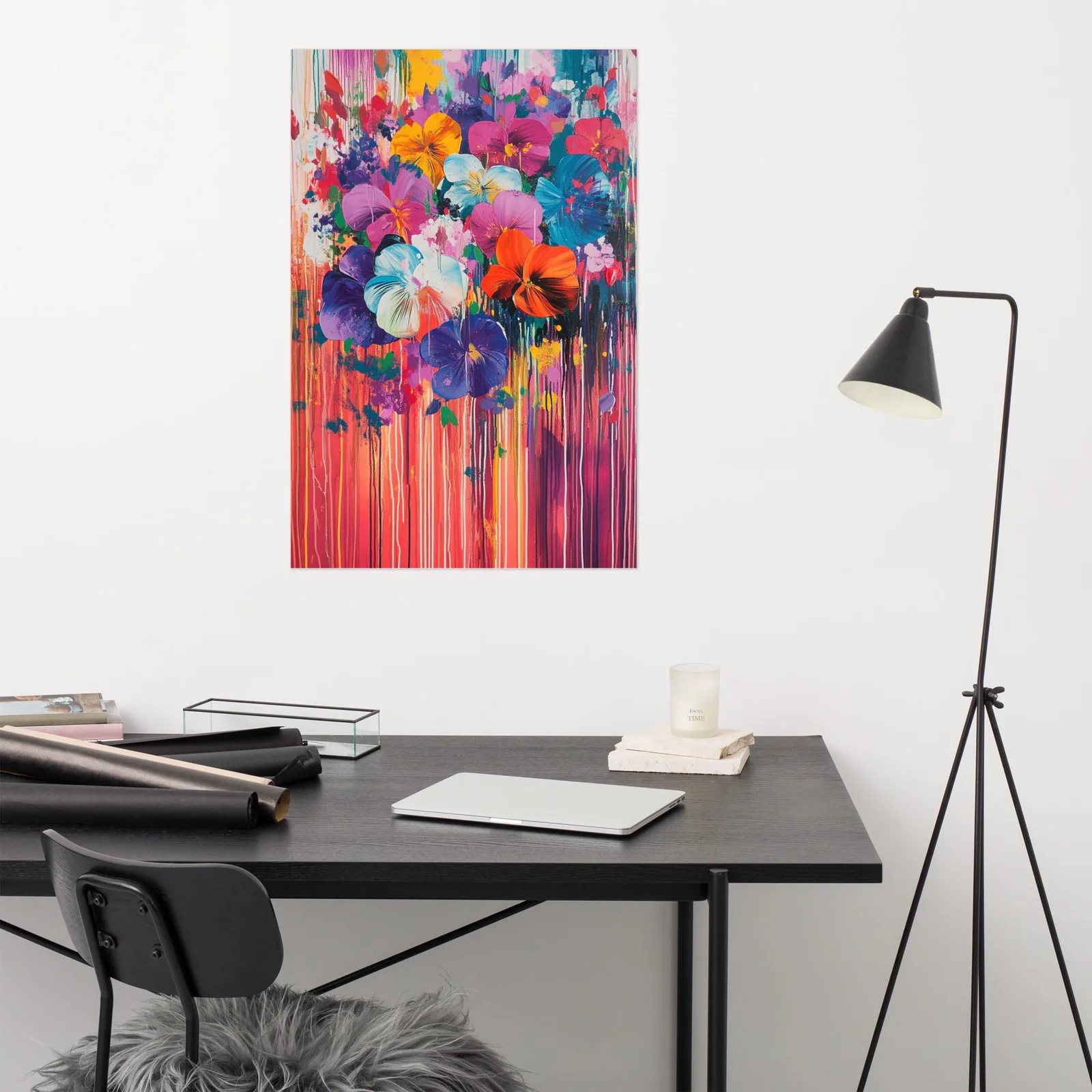 Floral Explosion Poster: Colorful Abstract Flower Wall Art, photo 10
