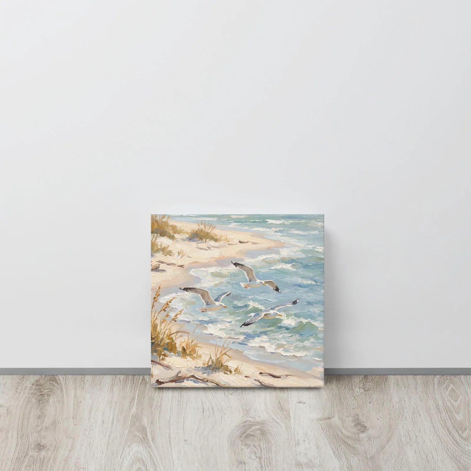 Flying Seagulls Thin Canvas: Coastal Beach Decor Wall Art, photo 2