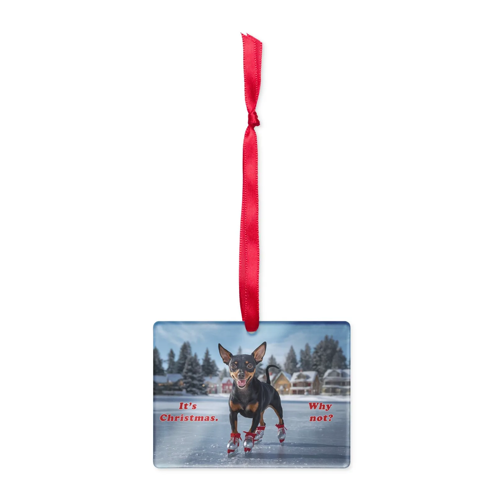 Funny Dog Ornament — Min Pin Holiday Decor, photo 2