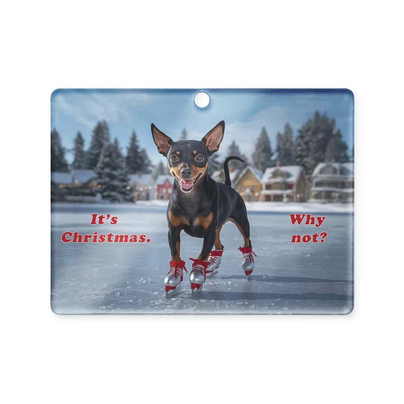 Funny Dog Ornament — Min Pin Holiday Decor